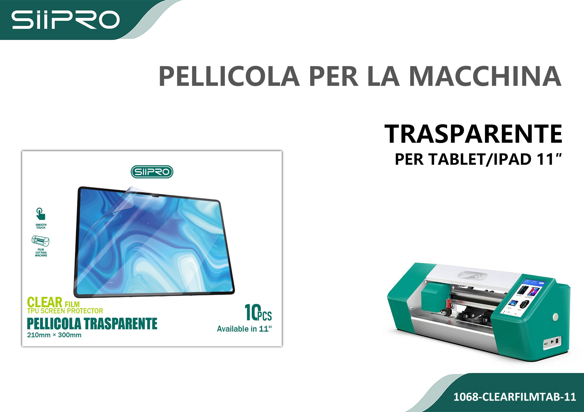 1068-CLEARFILMTAB-11 CLEAR FILM TAB-11 210*300mm - immagine 1