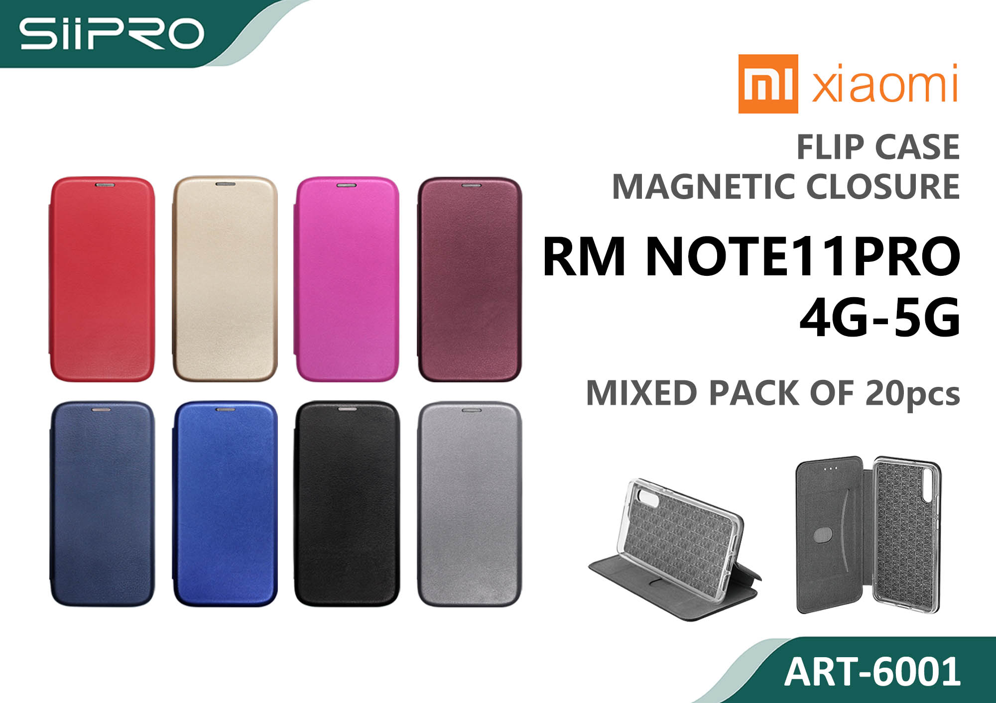 6001-REDMINOTE11PRO-4G-5G COVER A LIBRO REDMINOTE11PRO-4G-5G - immagine 1