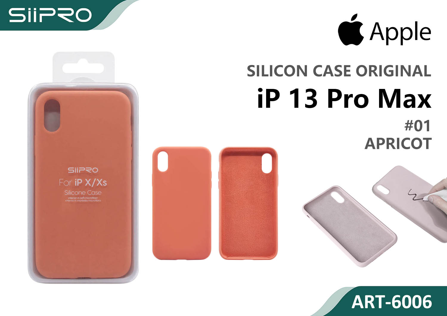 6006-IP13PROMAX-APRICOT SILICONE CASE IP 13PROMAX #01 APRICOT - immagine 1