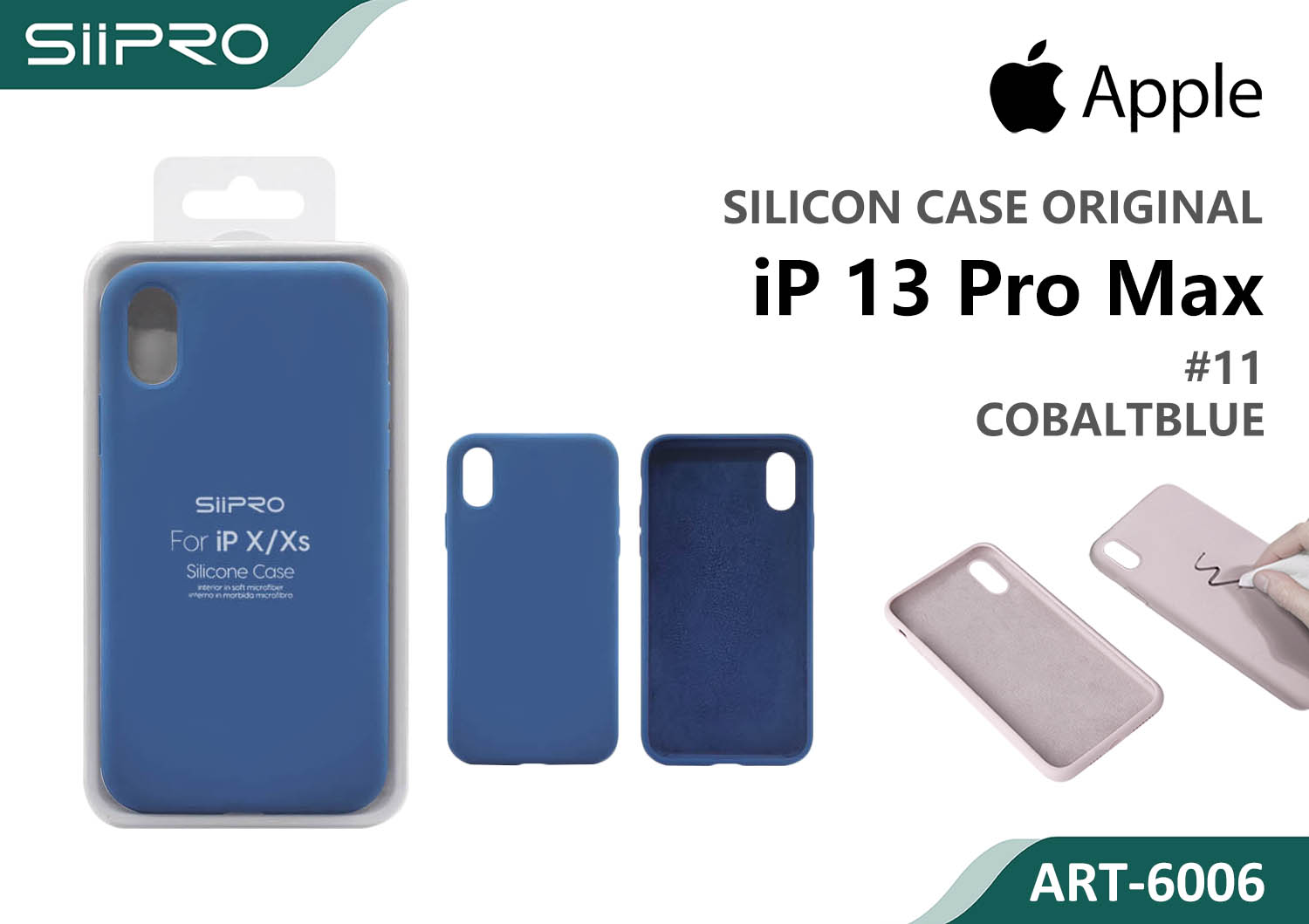 6006-IP13PROMAX-COBALTBLUE SILICONE CASE IP 13PROMAX #11 COBALT BLUE - immagine 1