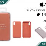 SILICONE CASE IP 14PRO #01 APRICOT