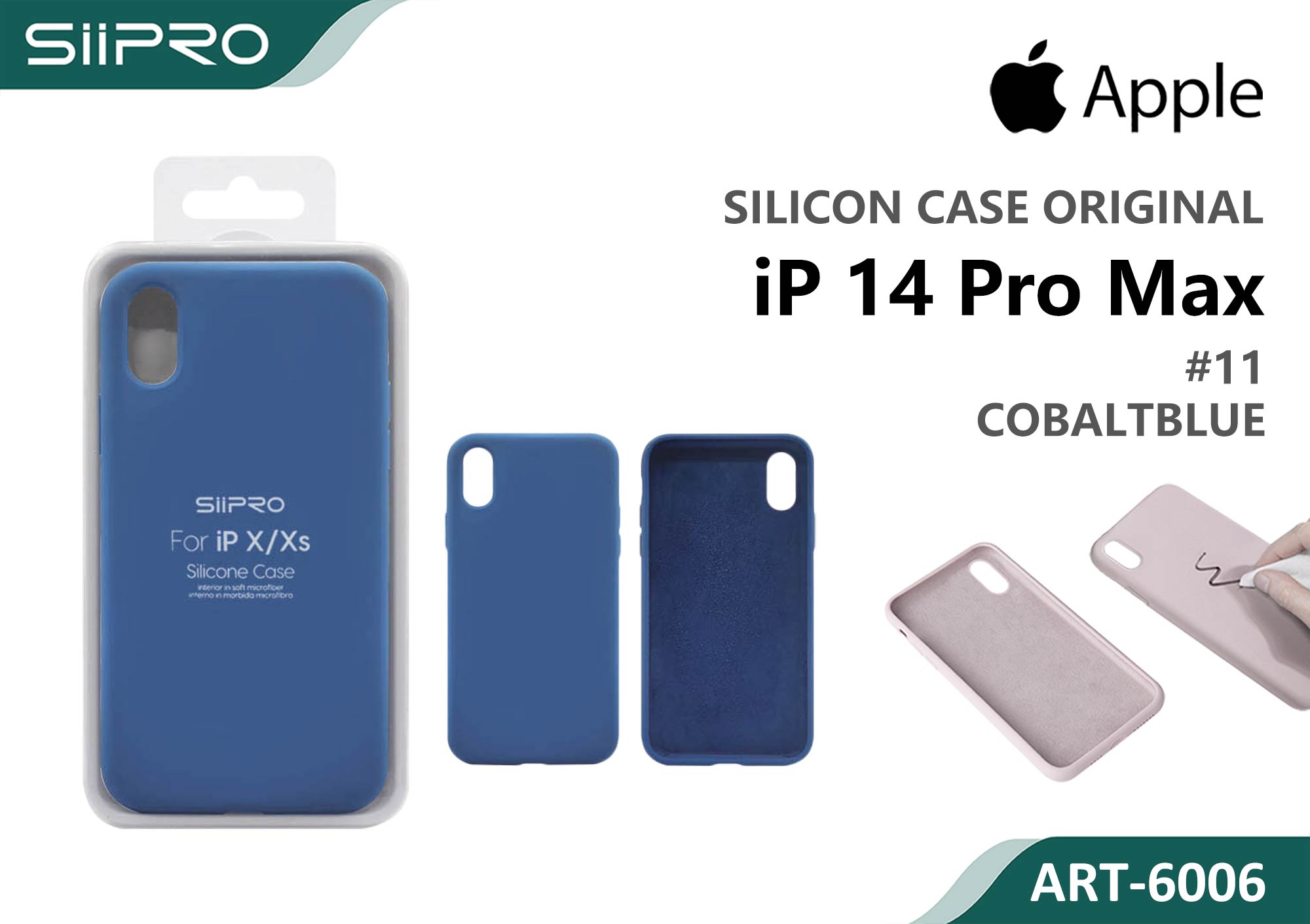 6006-IP14PROMAX-CLOUDBLUE SILICONE CASE IP 14PROMAX #25 CLOUDBLUE - immagine 1