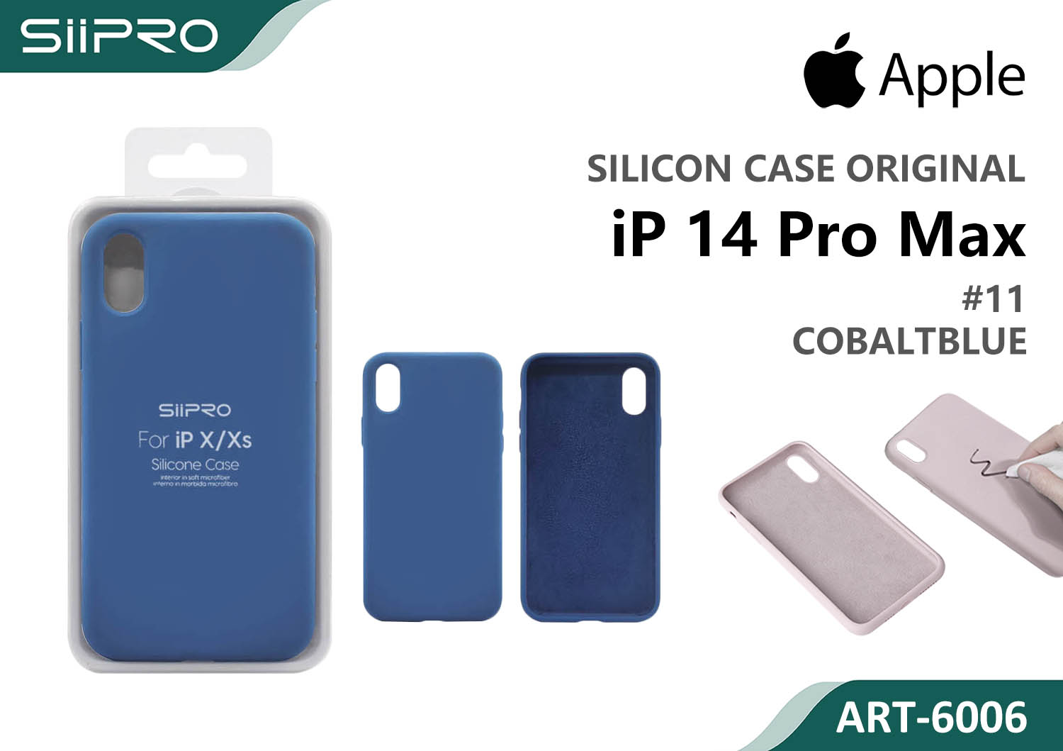 6006-IP14PROMAX-COBALTBLUE SILICONE CASE IP 14PROMAX #11 COBALT BLUE - immagine 1