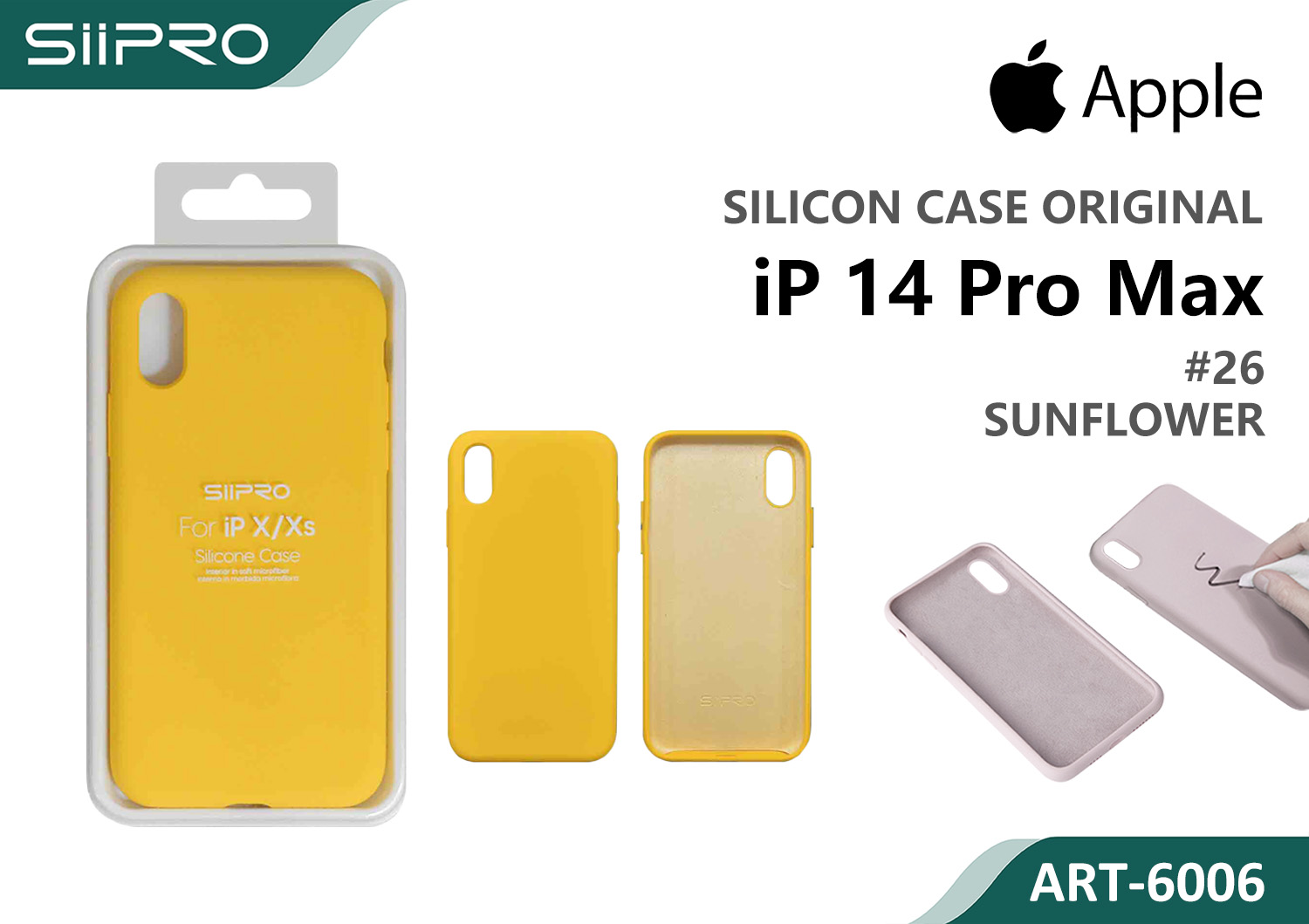 6006-IP14PROMAX-SUNFLOWER SILICONE CASE IP 14PROMAX #26 SUNFLOWER - immagine 1