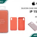 SILICONE CASE IP 15PRO #01 APRICOT
