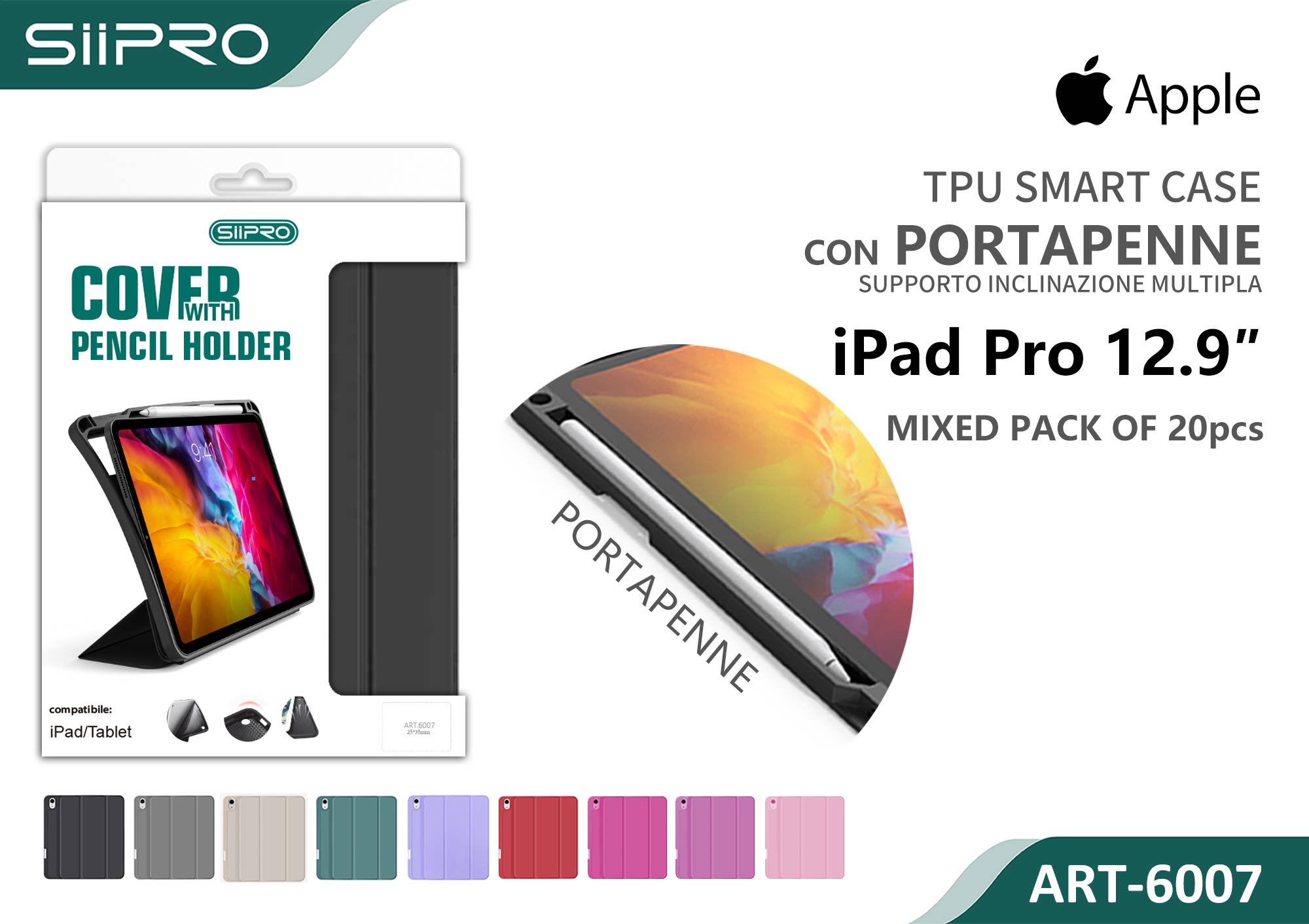 6007-IPAD-PRO12.9 COVER CON PORTAPENNA IPAD PRO12.9 - immagine 1