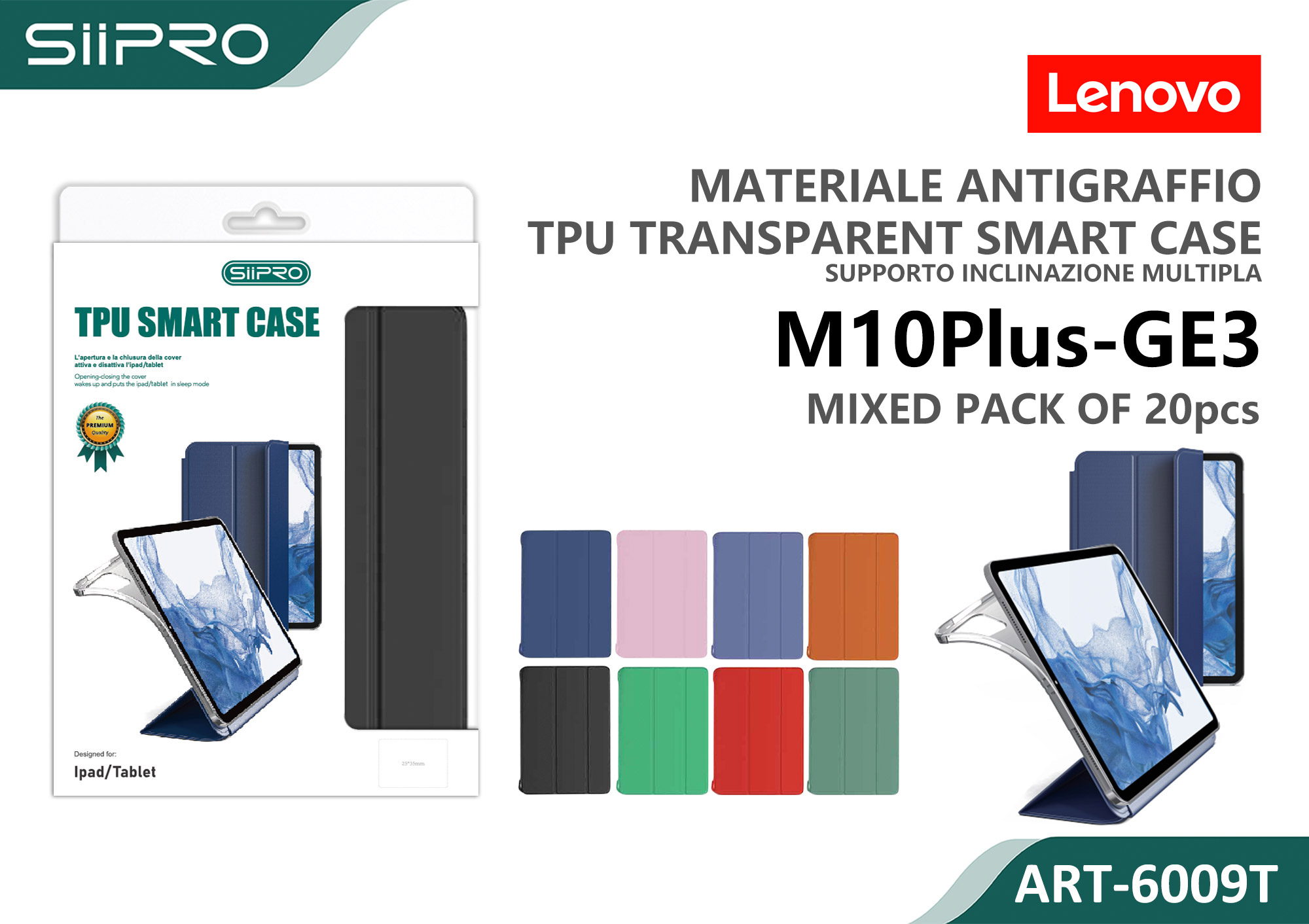 6009T-LENOVO-M10PLUS-GEN3 COVER TRASPARENTE LENOVO TAB M10PLUS GEN3 - immagine 1