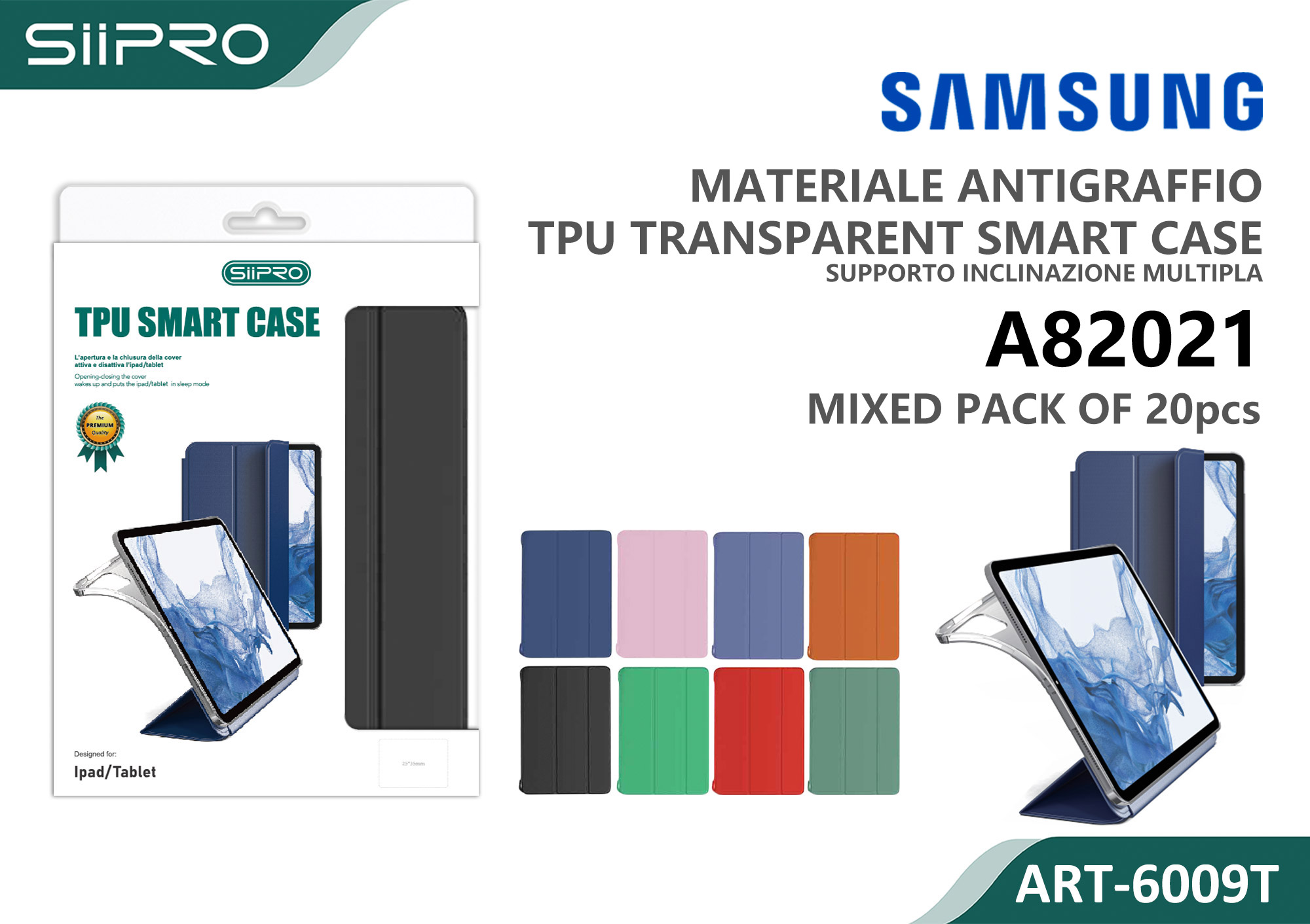 6009T-SAMSUNG-A82021 COVER TRASPARENTE SAMSUNG TAB A82021 - immagine 1