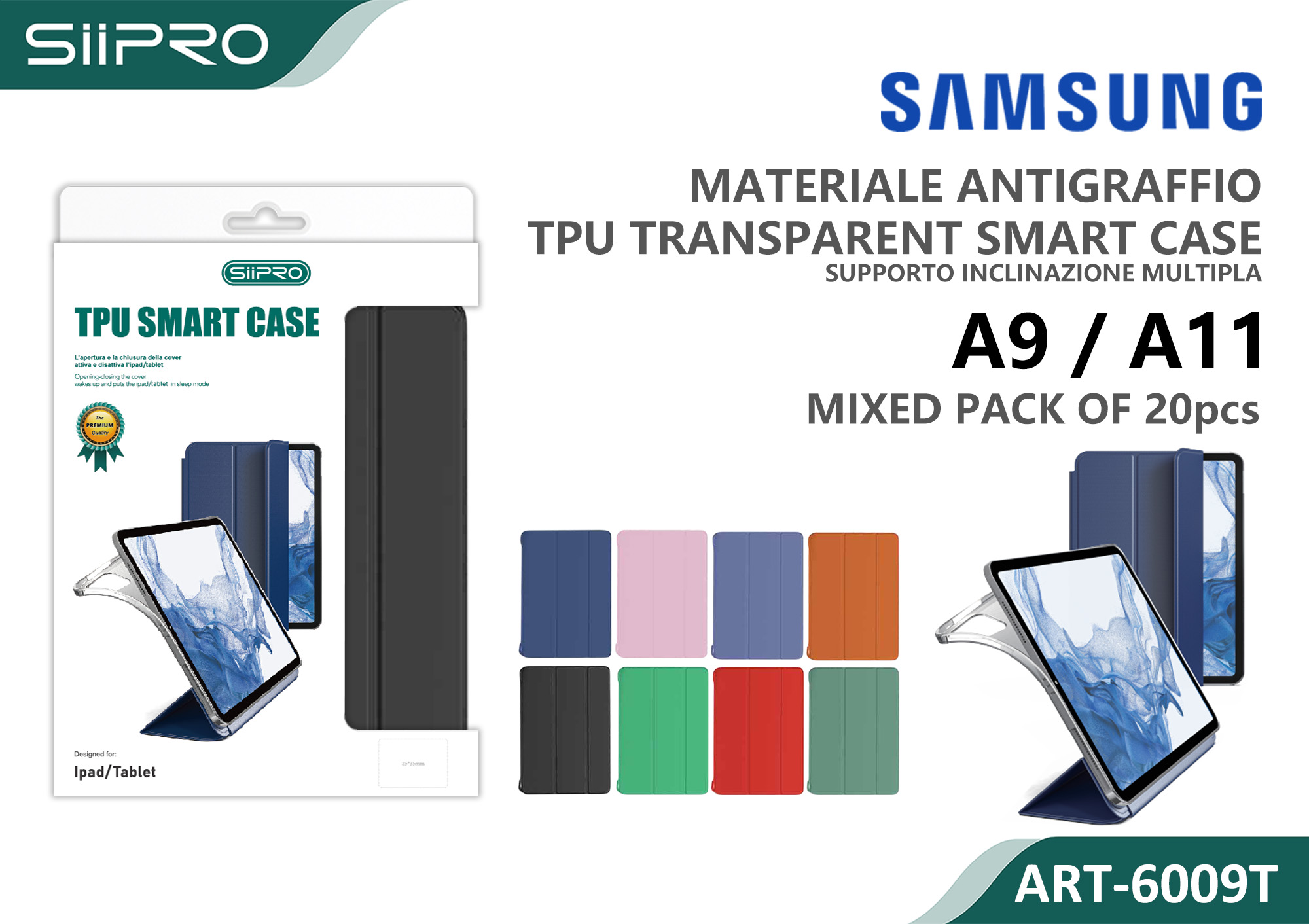6009T-SAMSUNG-A9-A11 COVER TRASPARENTE SAMSUNG TAB A9-A11 - immagine 1