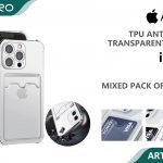 TPU CLEAR CON PORTACARD IP 15