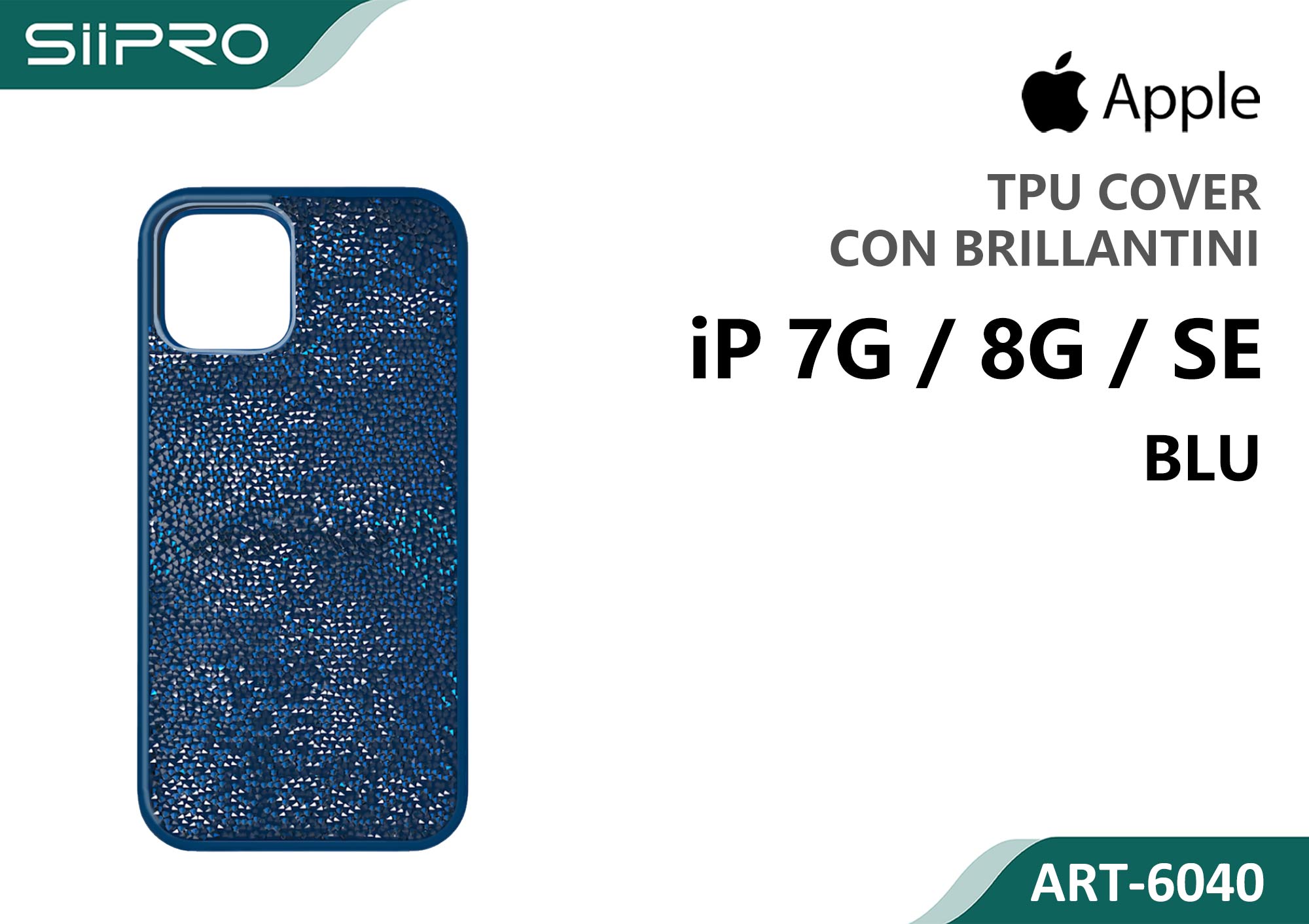 6040-7G-8G-BLU COVER CON BRILLANTINI IP 7G-8G - immagine 1