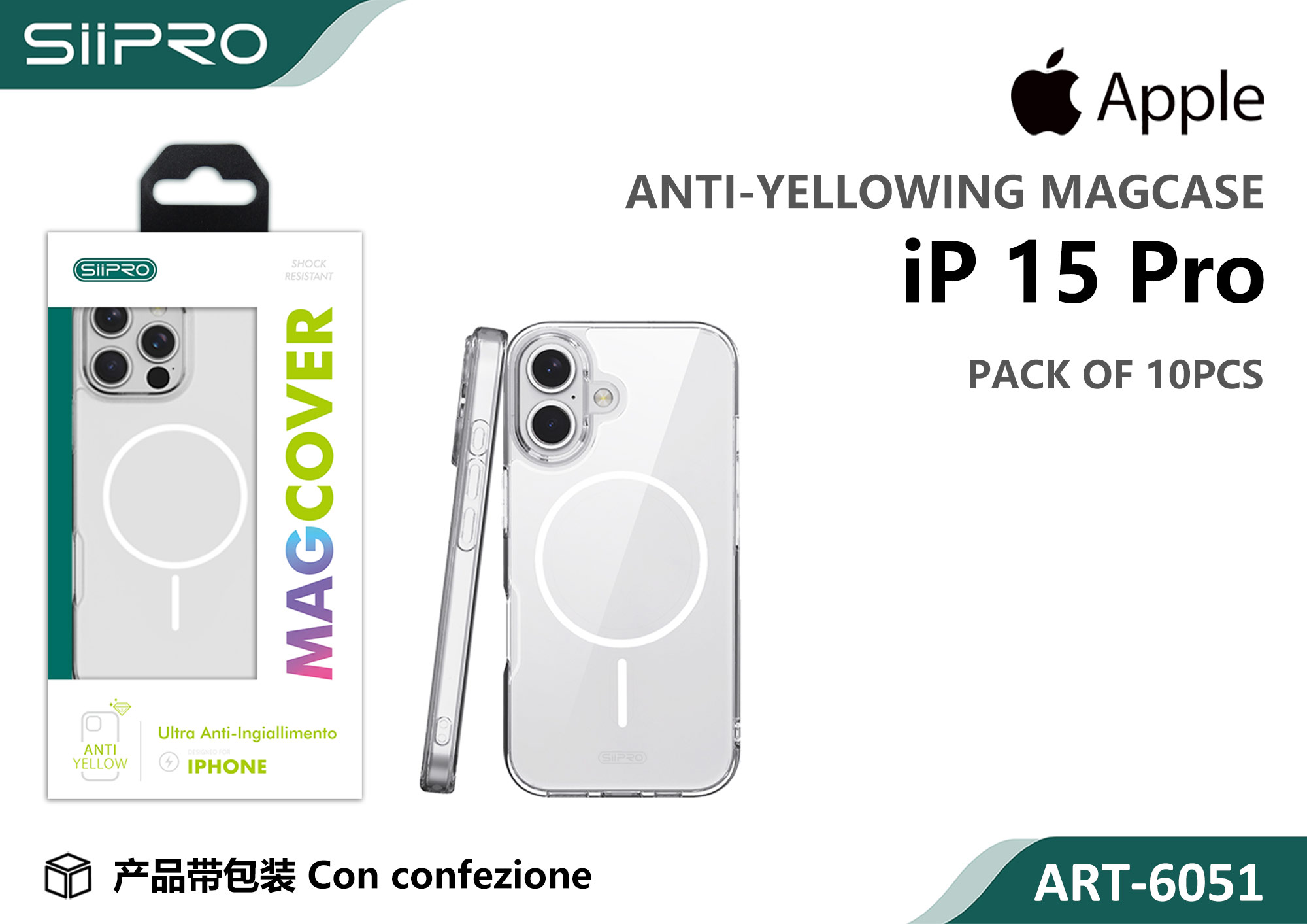 6051-IP15PRO COVER MAGNETICO TPU IP 15PRO - immagine 1