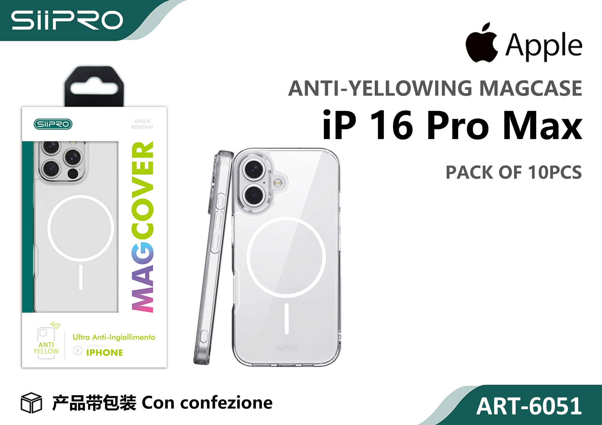 6051-IP16PROMAX COVER MAGNETICO TPU IP 16PROMAX - immagine 1