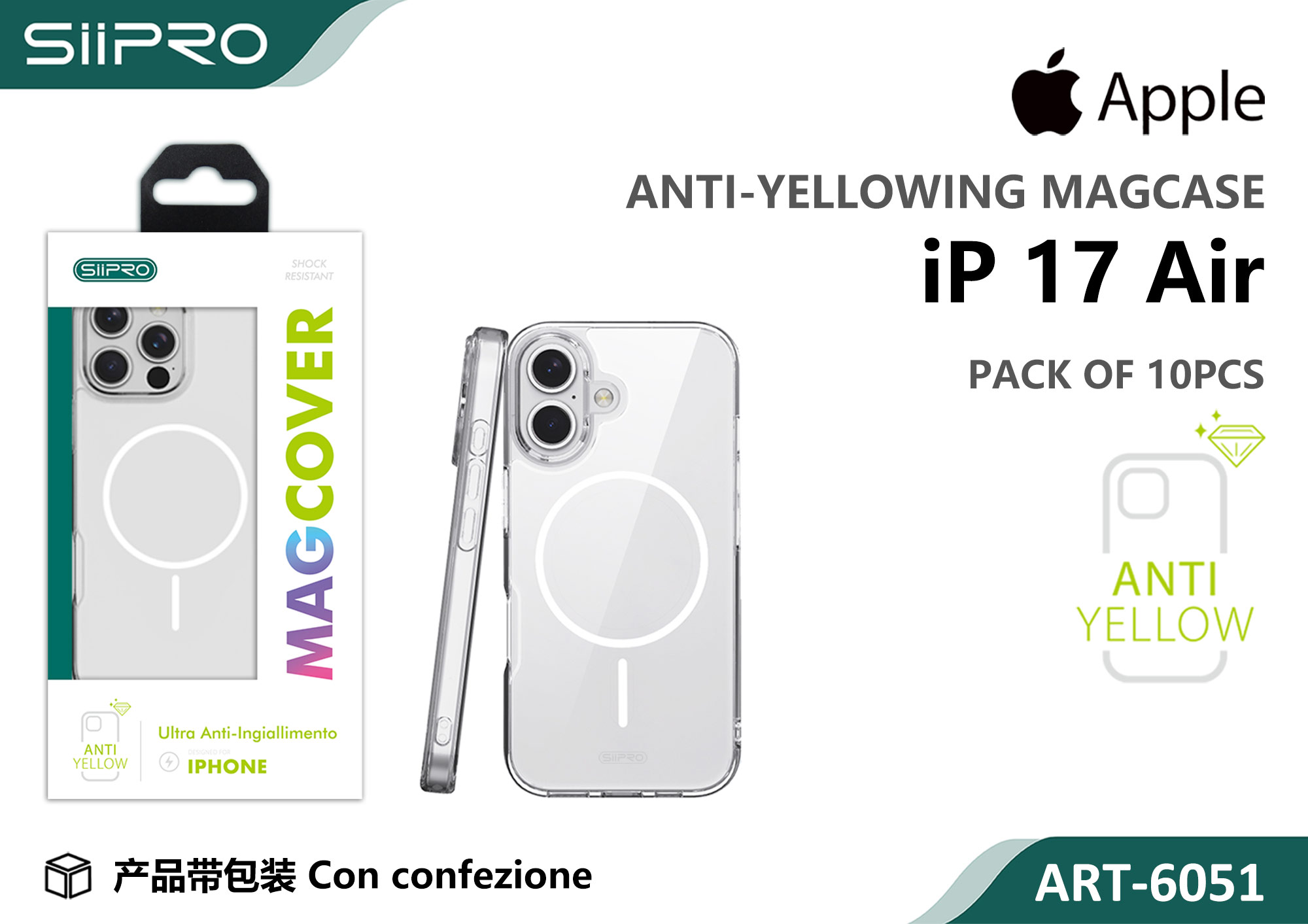 6051-IP17AIR COVER MAGNETICO TPU IP 17AIR - immagine 1