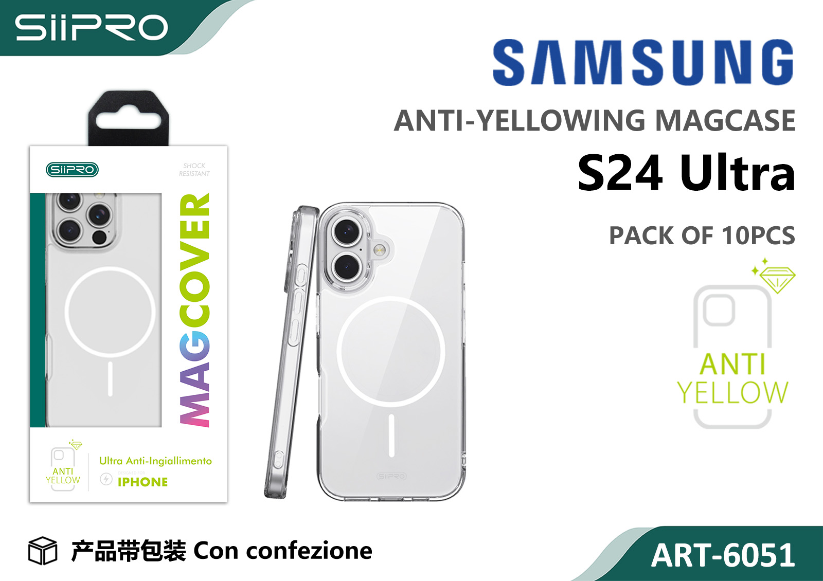 6051-S24ULTRA COVER MAGNETICO TPU SAMSUNG S24ULTRA - immagine 1
