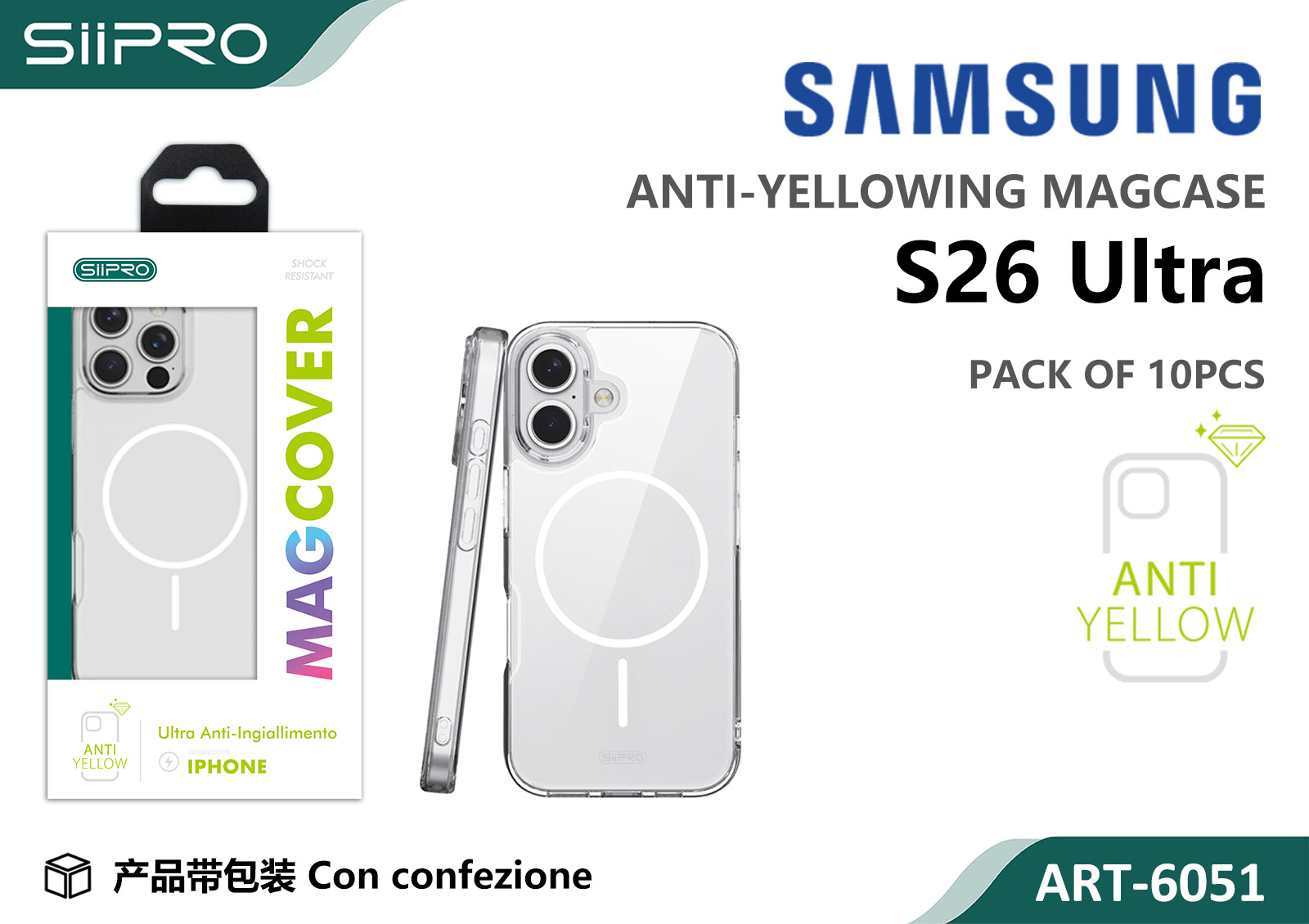 6051-S26ULTRA COVER MAGNETICO TPU SAMSUNG S26ULTRA - immagine 1