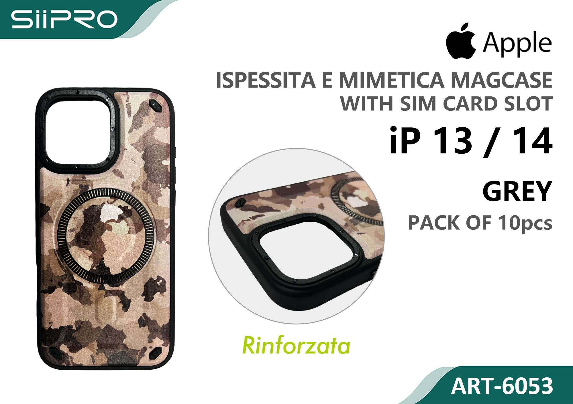 6053-IP13-14-GREY COVER MAGNETICO IP 13-14 - immagine 1