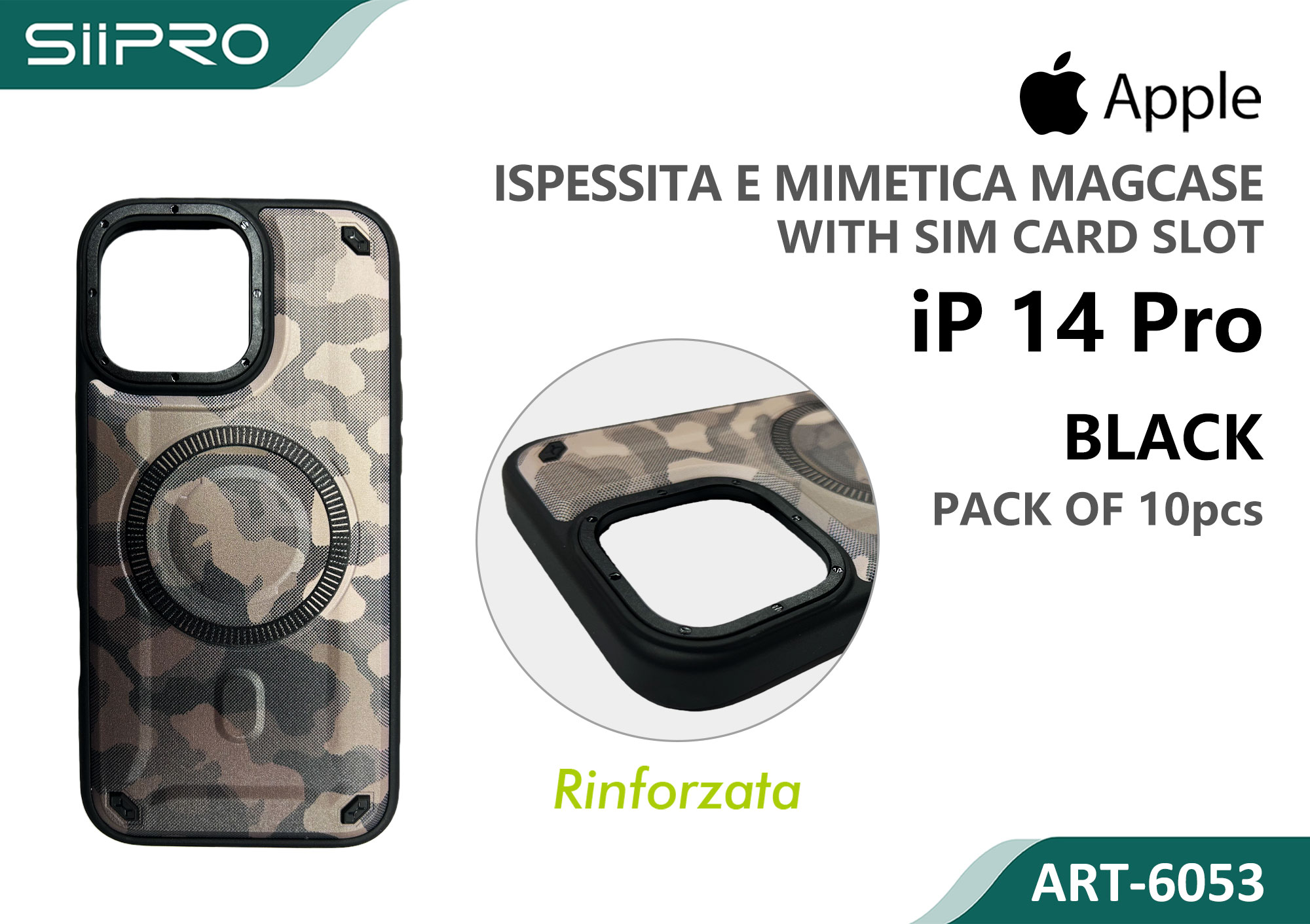 6053-IP14PRO-BLACK COVER MAGNETICO IP 14PRO - immagine 1