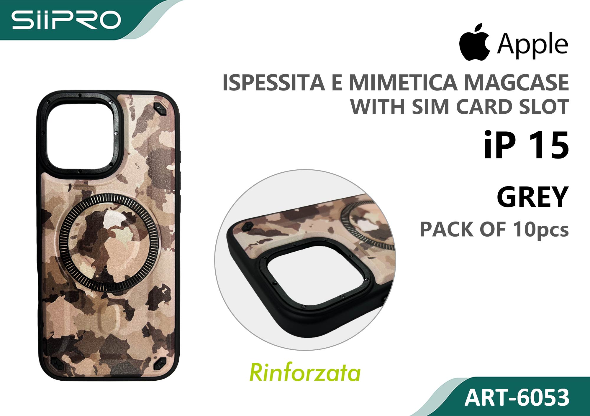 6053-IP15-GREY COVER MAGNETICO IP 15 - immagine 1