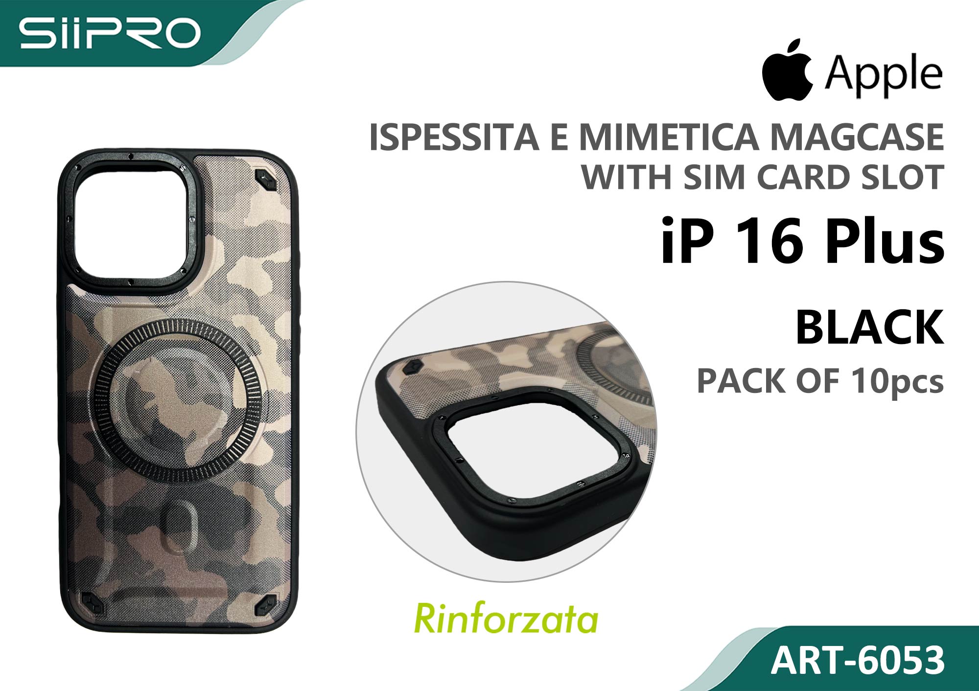 6053-IP16PLUS-BLACK COVER MAGNETICO IP 16PLUS - immagine 1