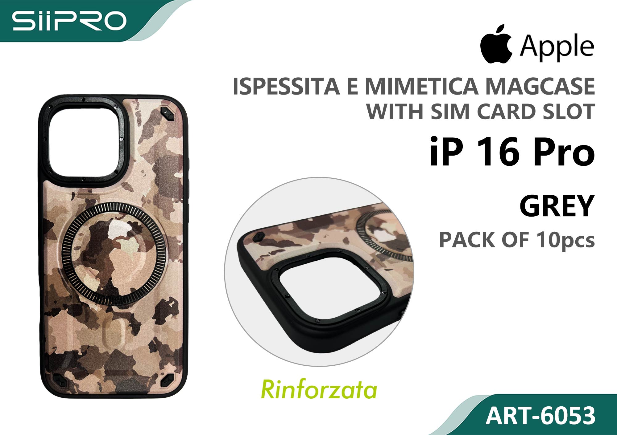6053-IP16PRO-GREY COVER MAGNETICO IP 16PRO - immagine 1