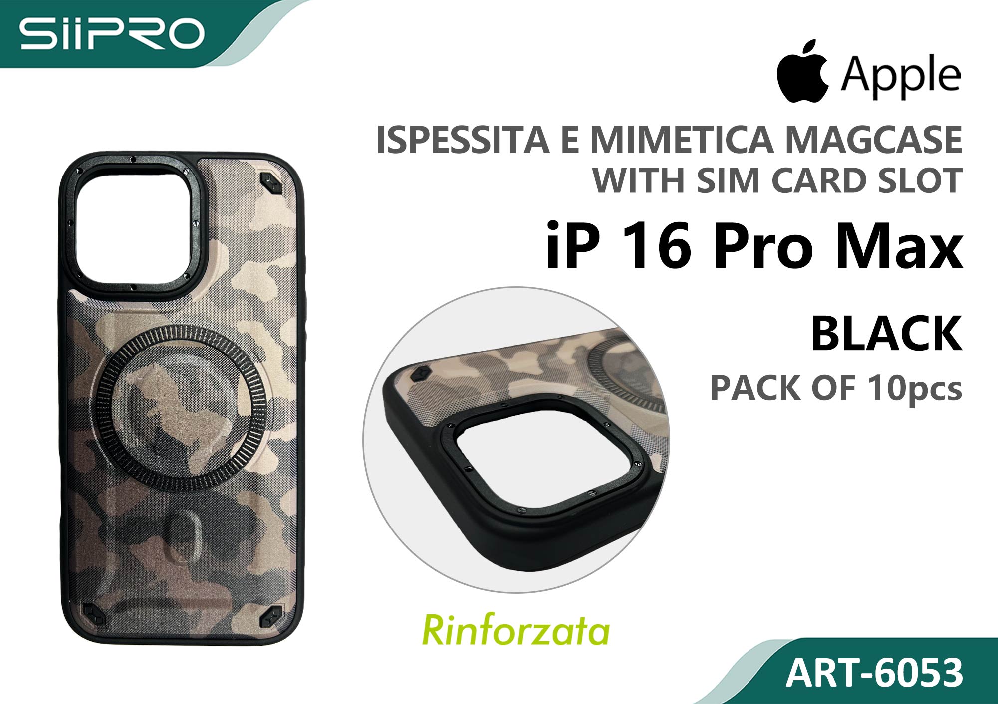 6053-IP16PROMAX-BLACK COVER MAGNETICO IP 16PROMAX - immagine 1