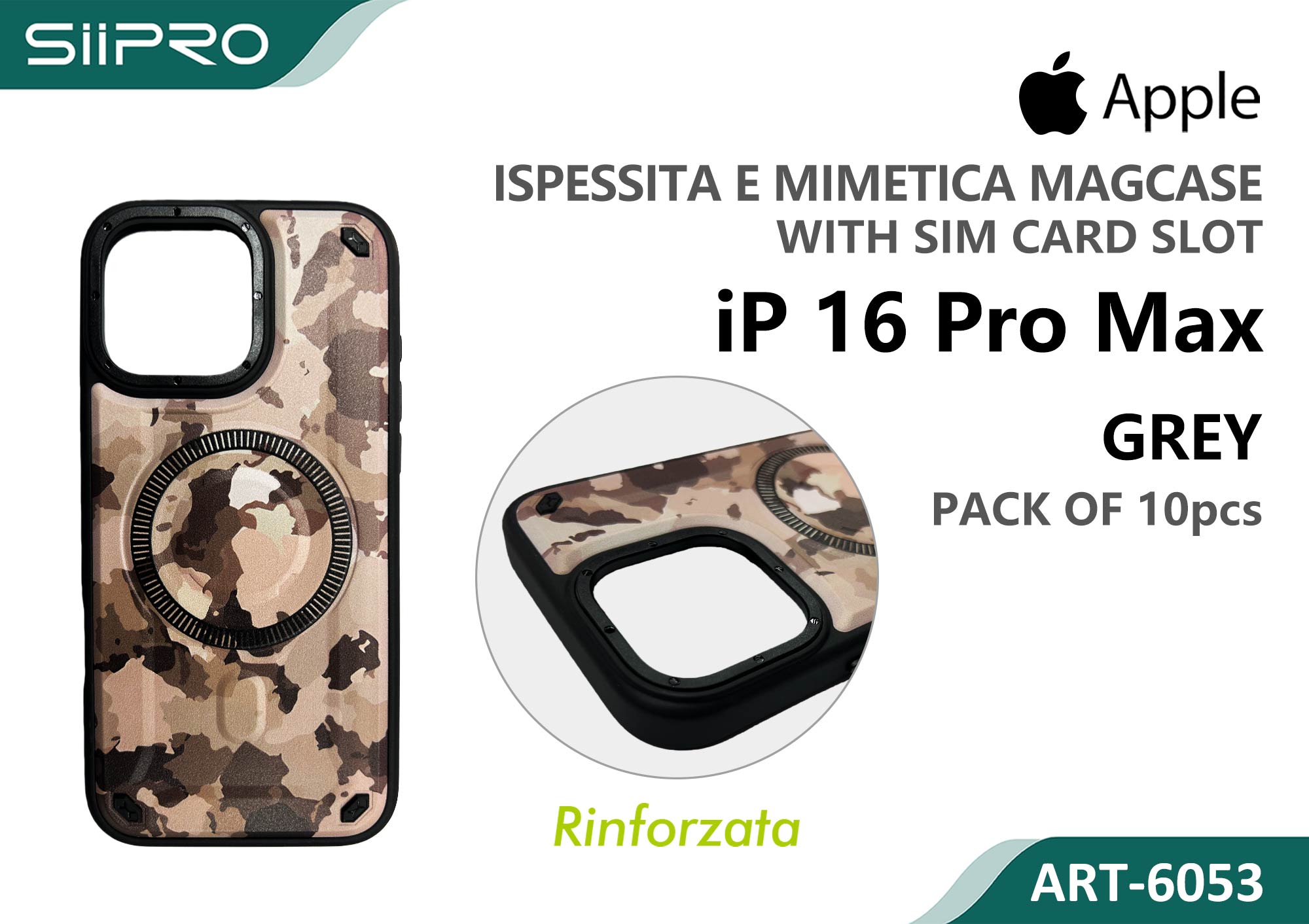 6053-IP16PROMAX-GREY COVER MAGNETICO IP 16PROMAX - immagine 1