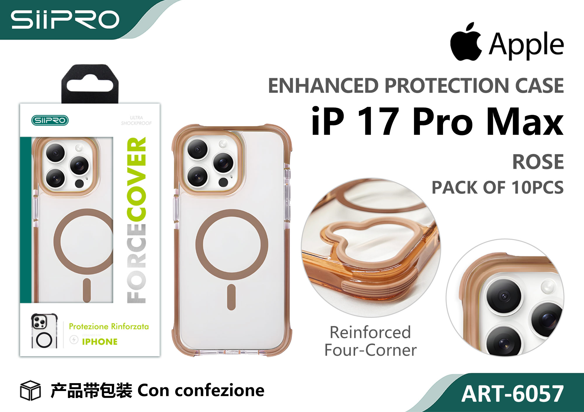 6057-IP17PROMAX-ROSE COVER MAGNETICO ANTICADUTA IP 17 - immagine 1