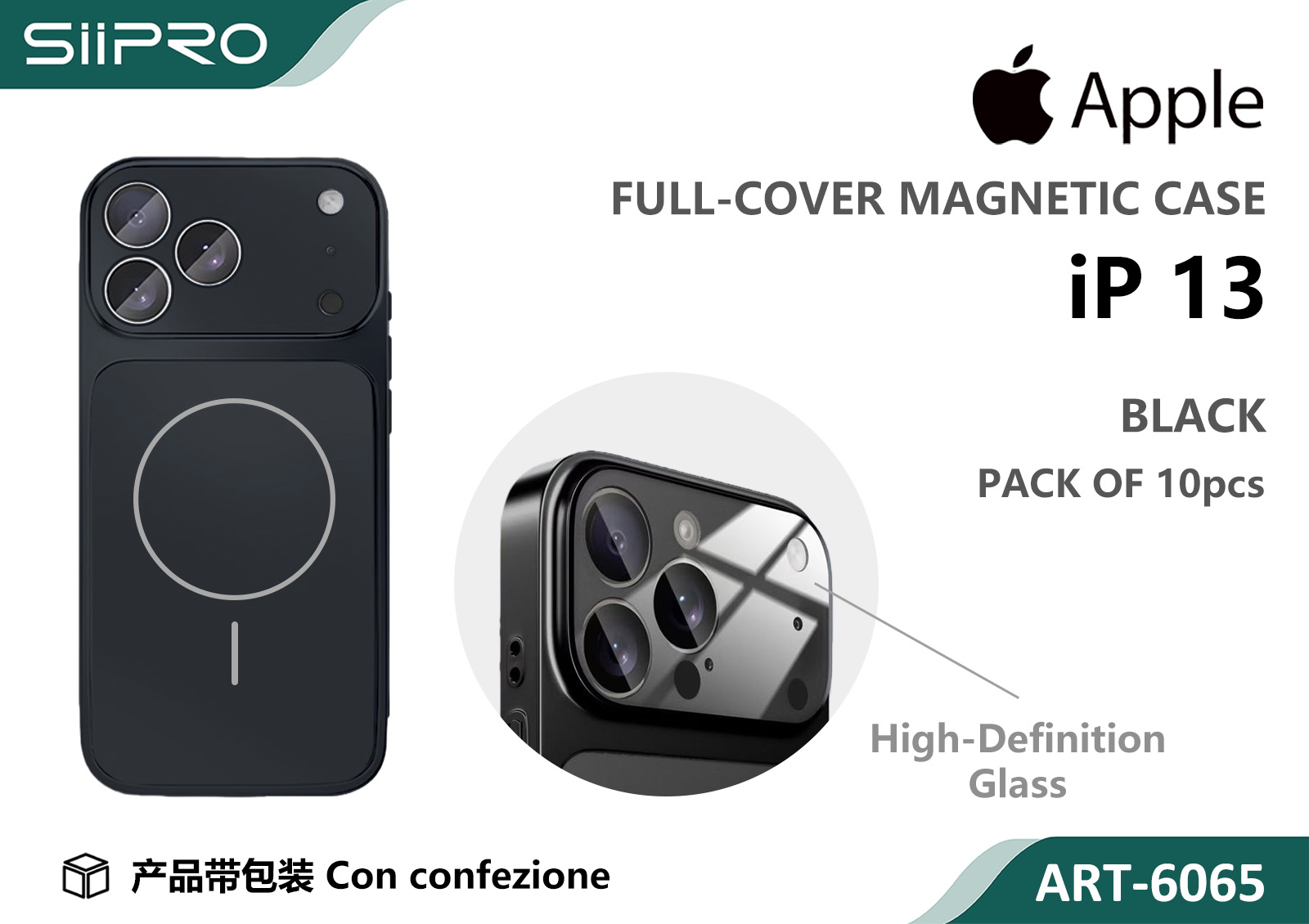 6065-IP13-BLACK COVER MAGNETICO IP 13 - immagine 1