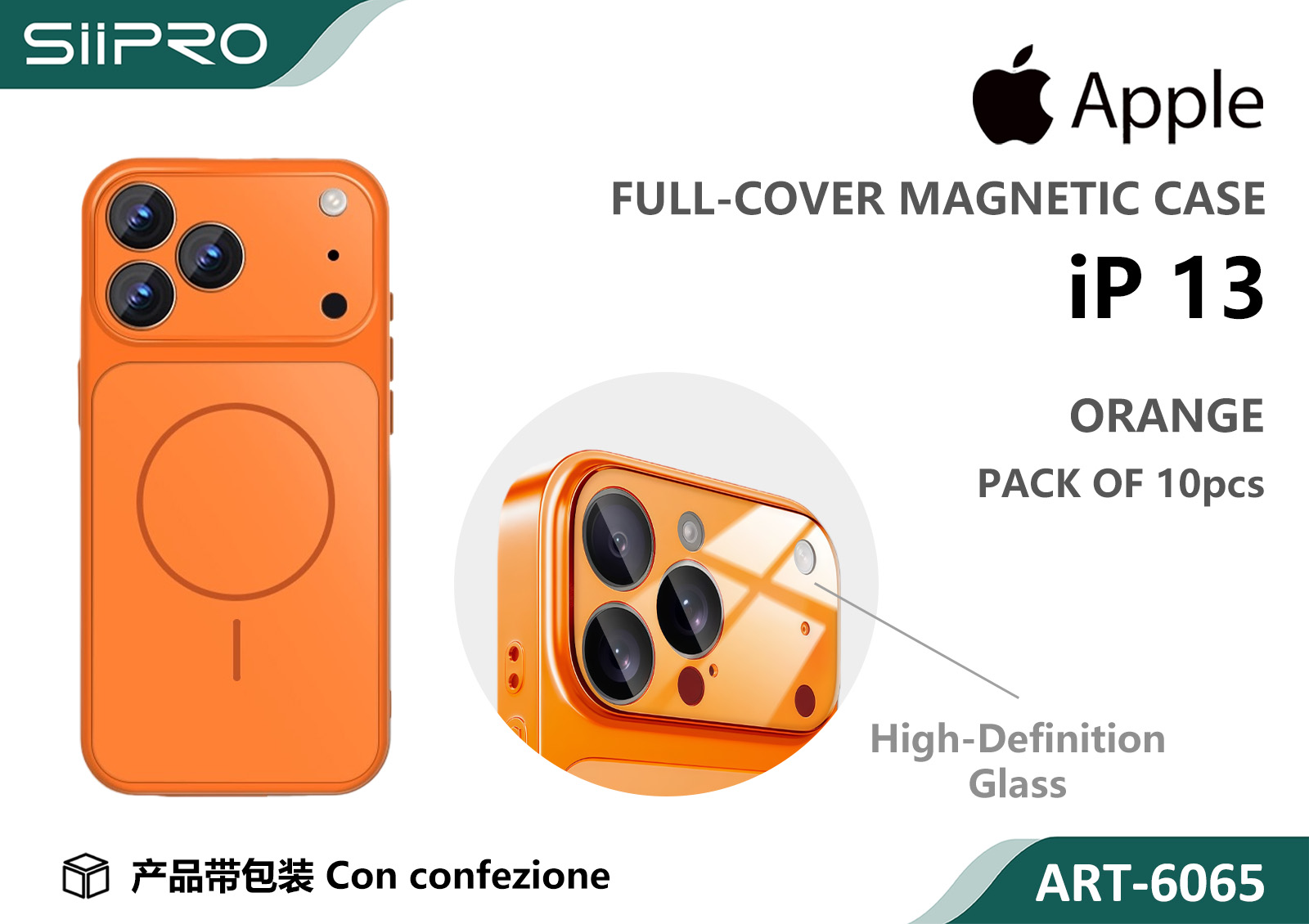 6065-IP13-ORANGE COVER MAGNETICO IP 13 - immagine 1