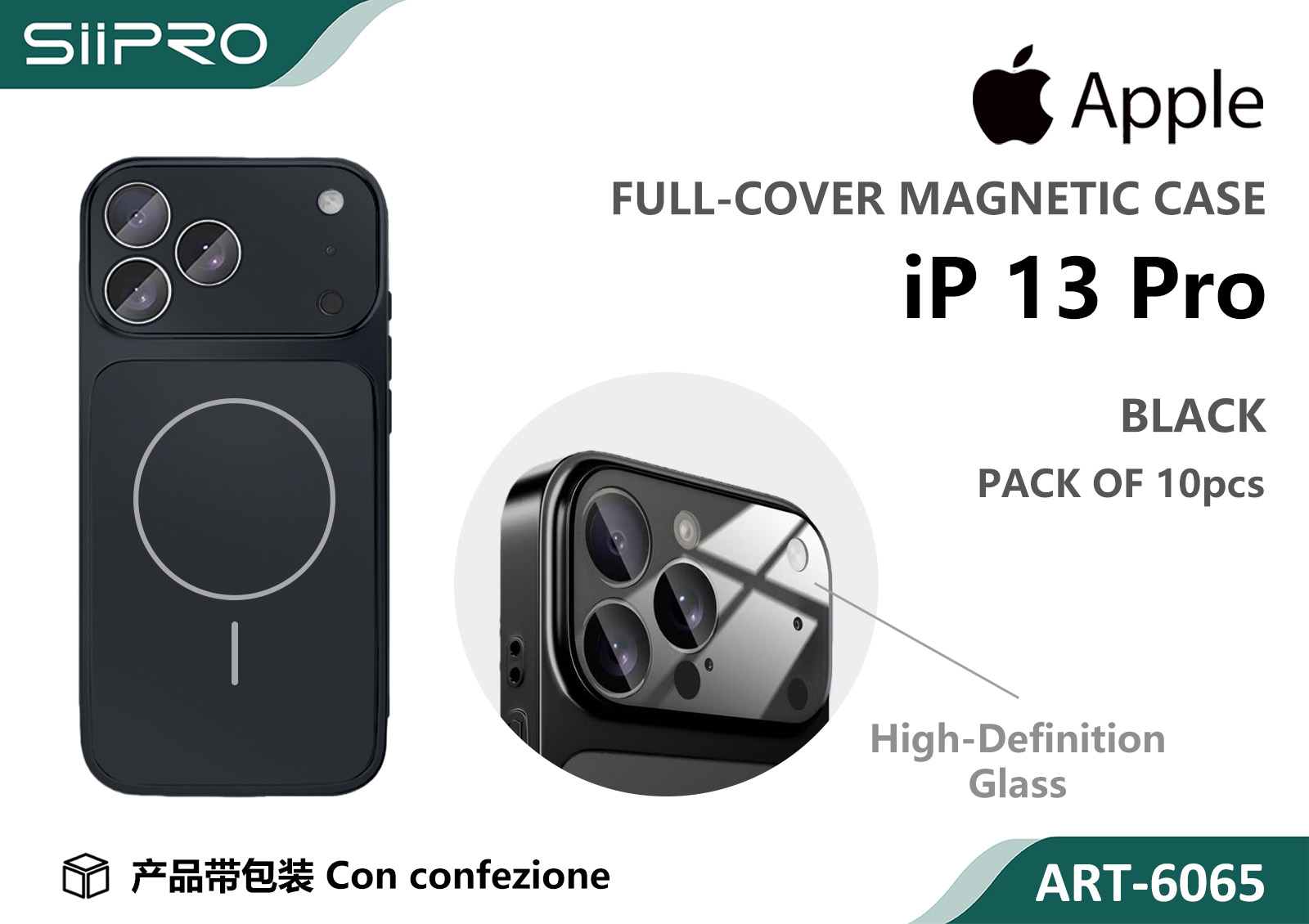 6065-IP13PRO-BLACK COVER MAGNETICO IP 13PRO - immagine 1
