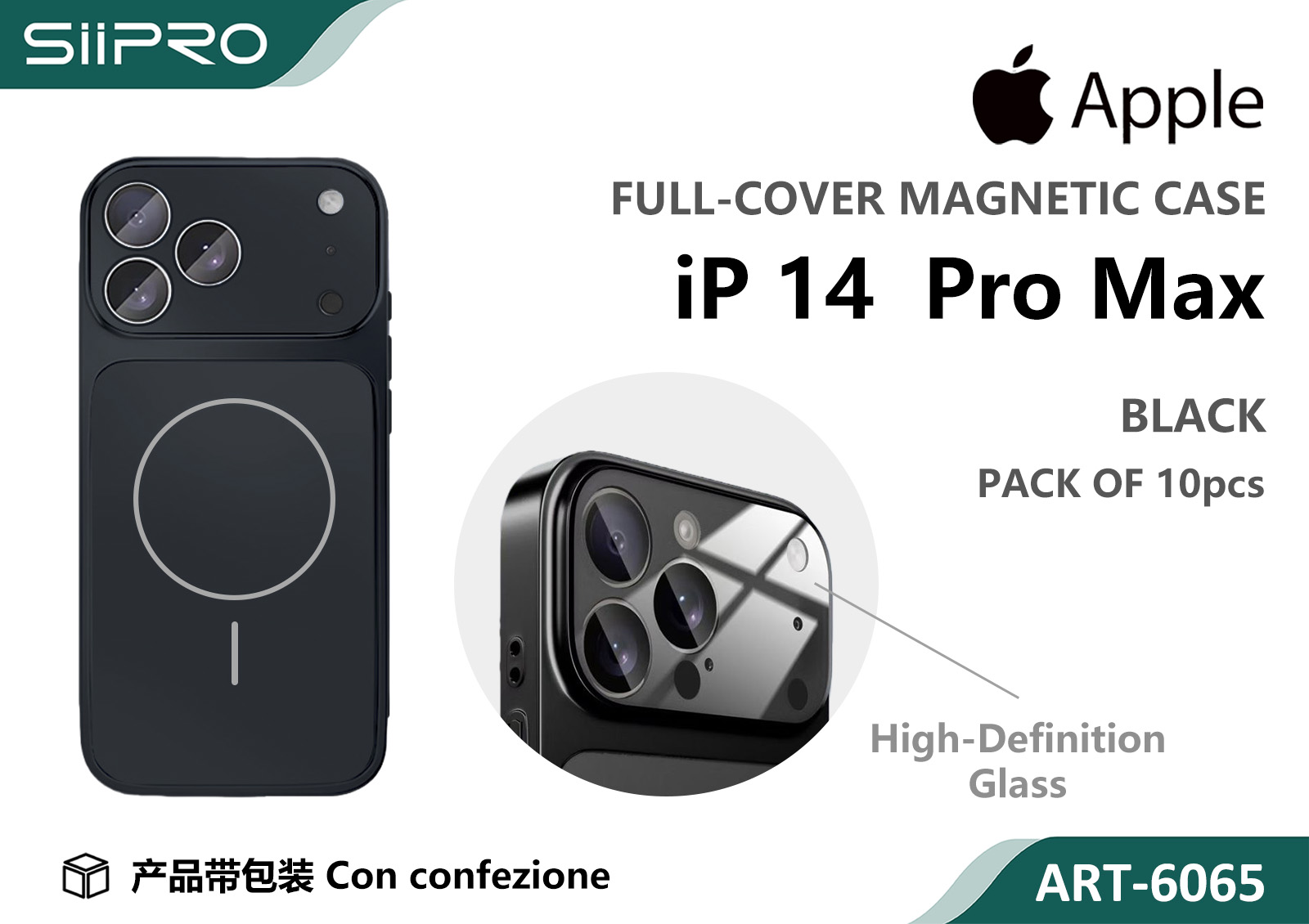 6065-IP14PROMAX-BLACK COVER MAGNETICO IP 14PROMAX - immagine 1