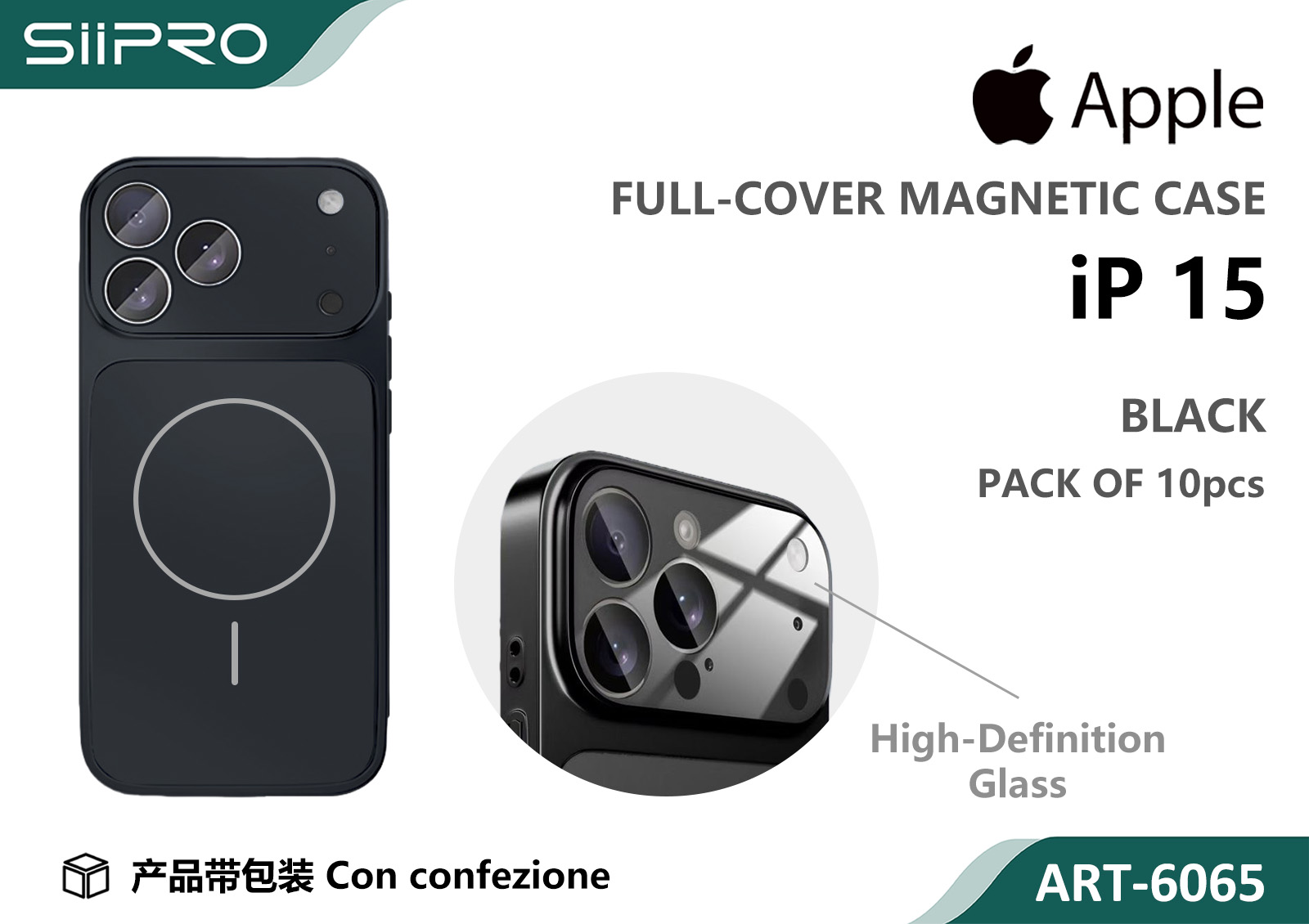 6065-IP15-BLACK COVER MAGNETICO IP 15 - immagine 1