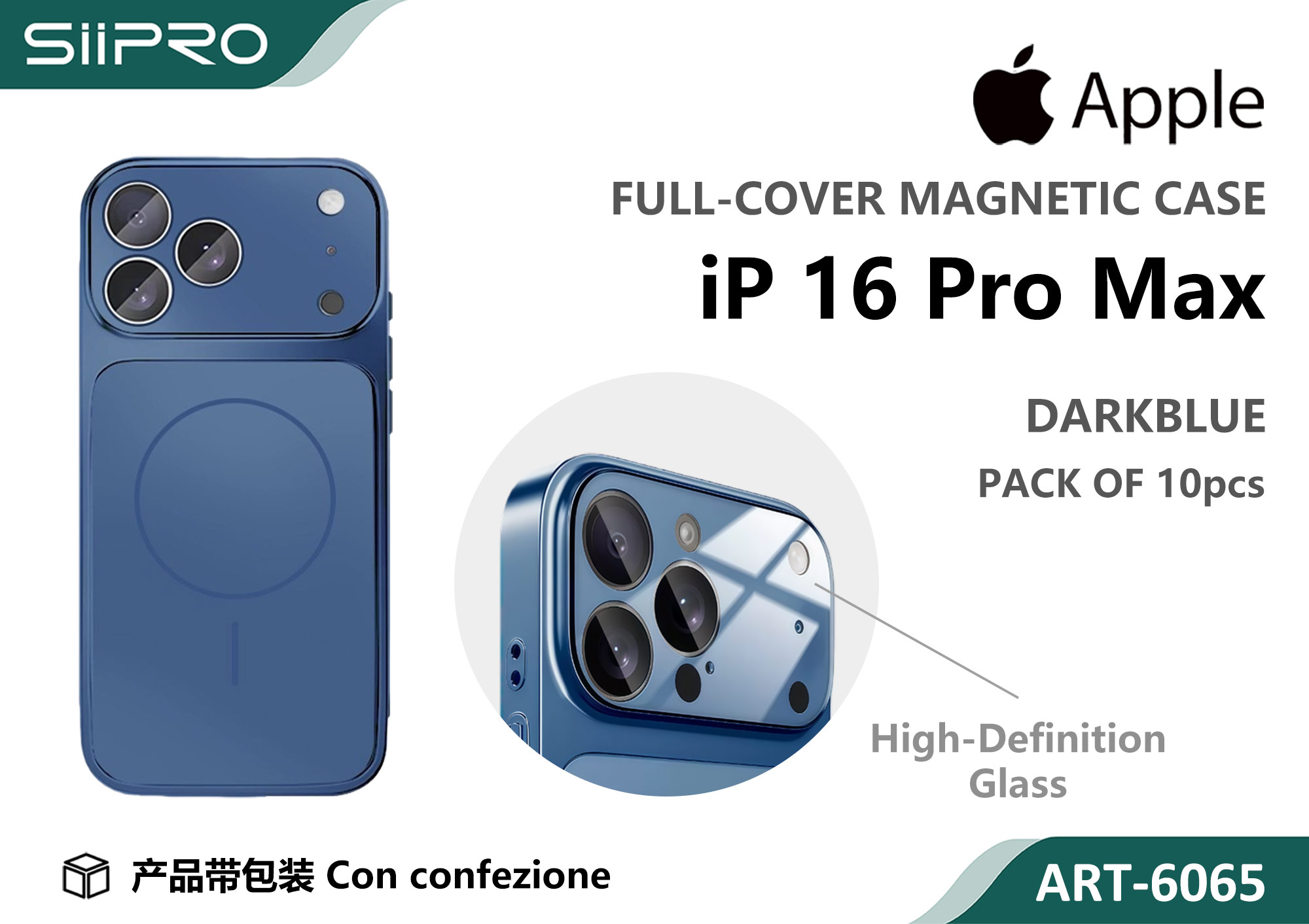 6065-IP16PROMAX-DEEPBLUE COVER MAGNETICO IP 16PROMAX - immagine 1