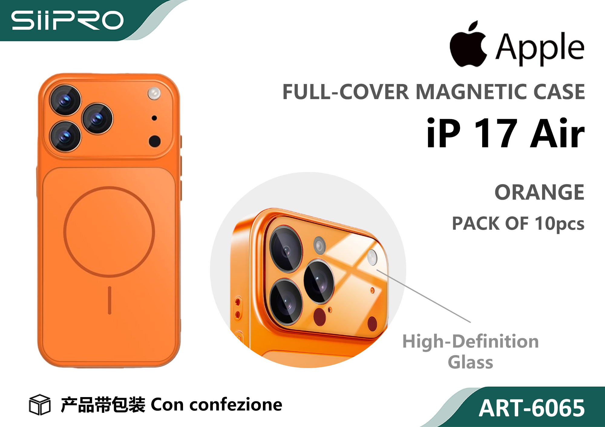 6065-IP17AIR-ORANGE COVER MAGNETICO IP17AIR - immagine 1
