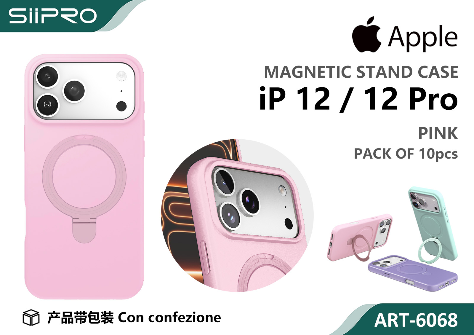 6068-IP12-IP12PRO-PINK COVER MAGNETICO IP 12-IP12PRO - immagine 1