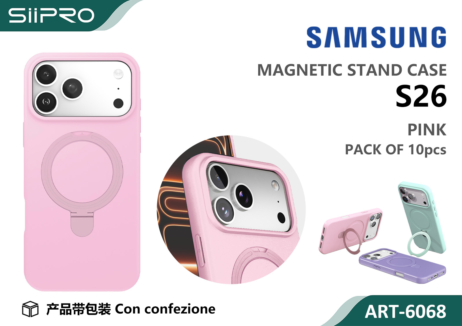 6068-S26-PINK COVER MAGNETICO SAMSUNG S26 - immagine 1