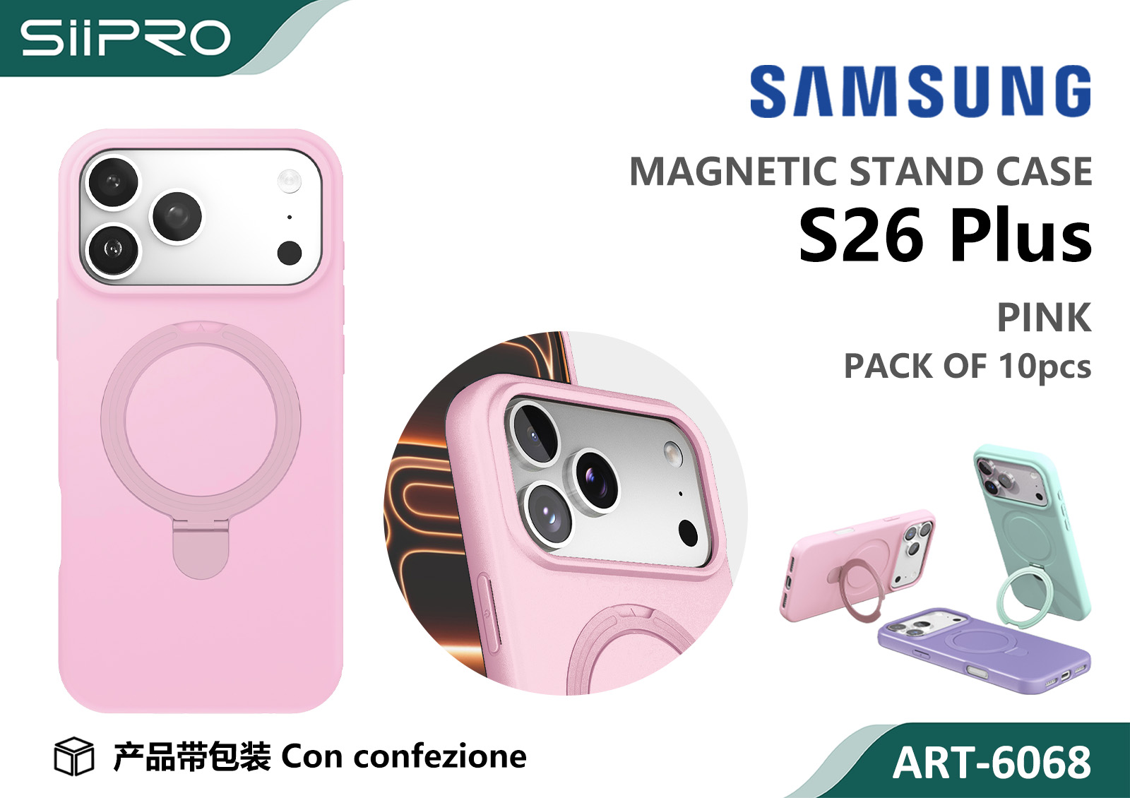 6068-S26PLUS-PINK COVER MAGNETICO SAMSUNG S26PLUS - immagine 1