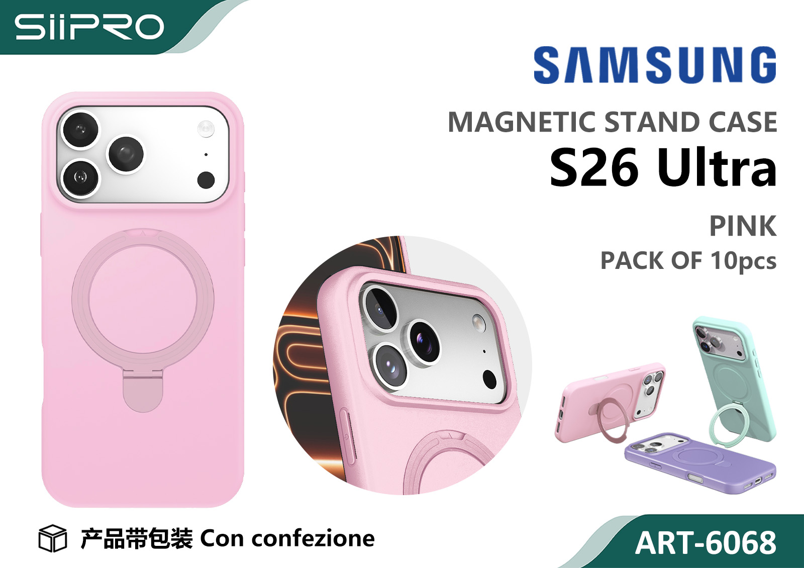 6068-S26ULTRA-PINK COVER MAGNETICO SAMSUNG S26ULTRA - immagine 1