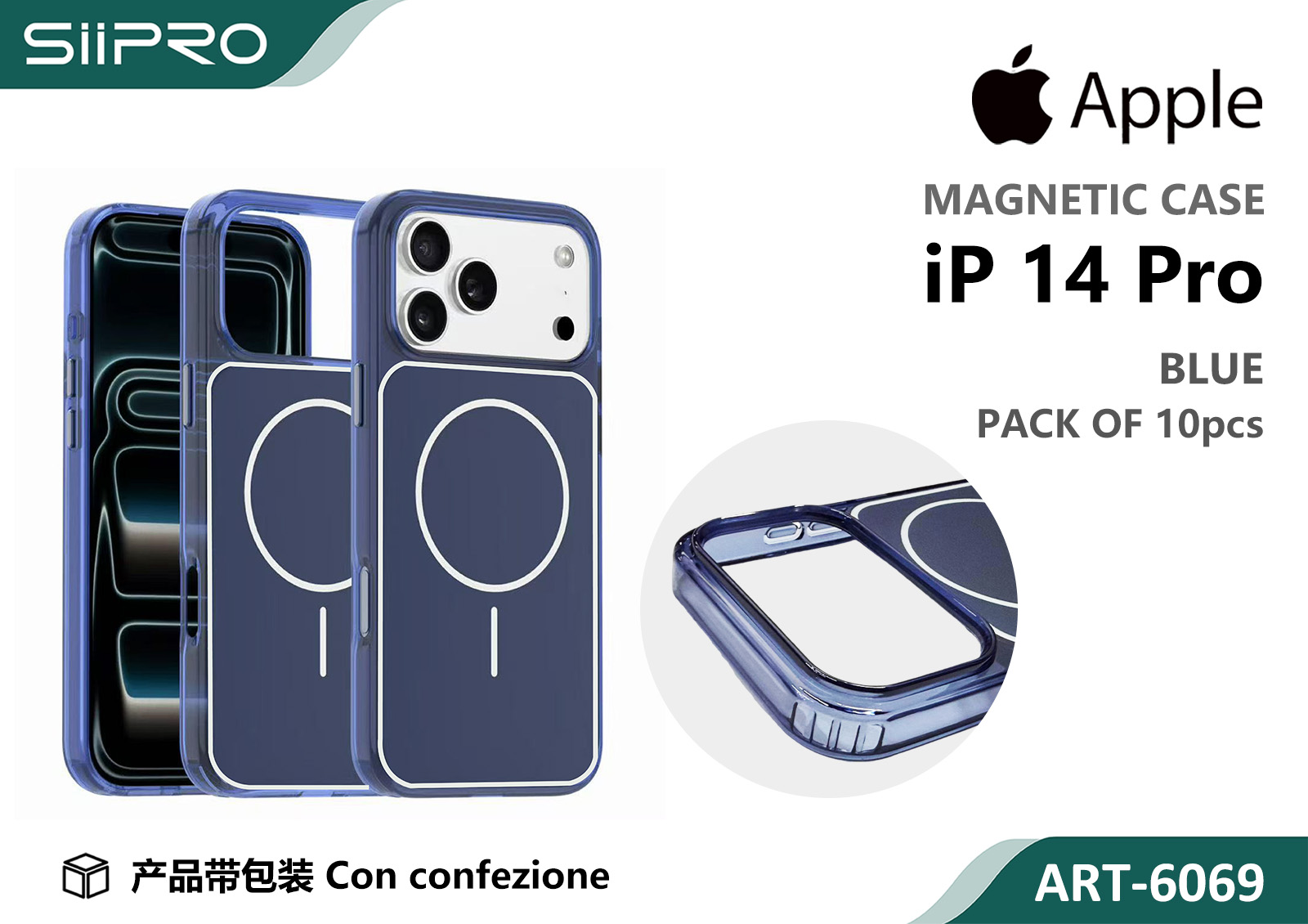 6069-IP14PRO-BLUE COVER MAGNETICO IP 14PRO - immagine 1