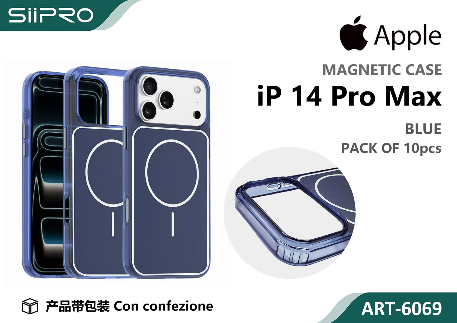 6069-IP14PROMAX-BLUE COVER MAGNETICO IP 14PROMAX - immagine 1