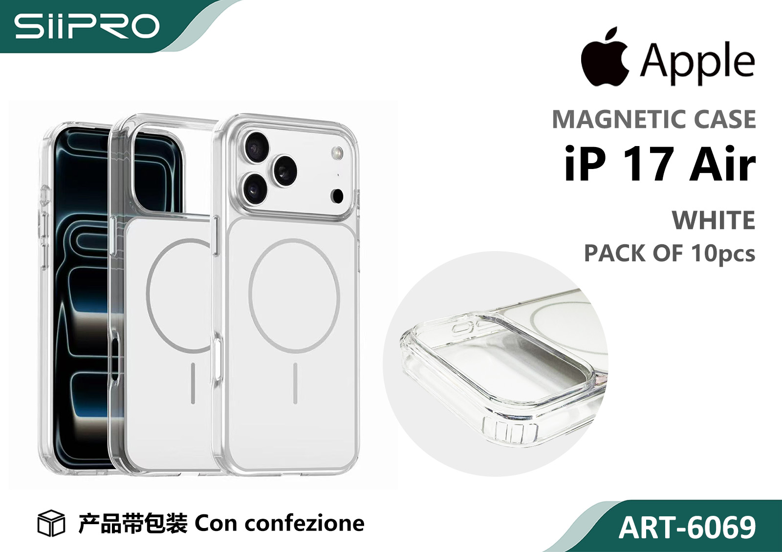 6069-IP17AIR-WHITE COVER MAGNETICO IP17AIR - immagine 1