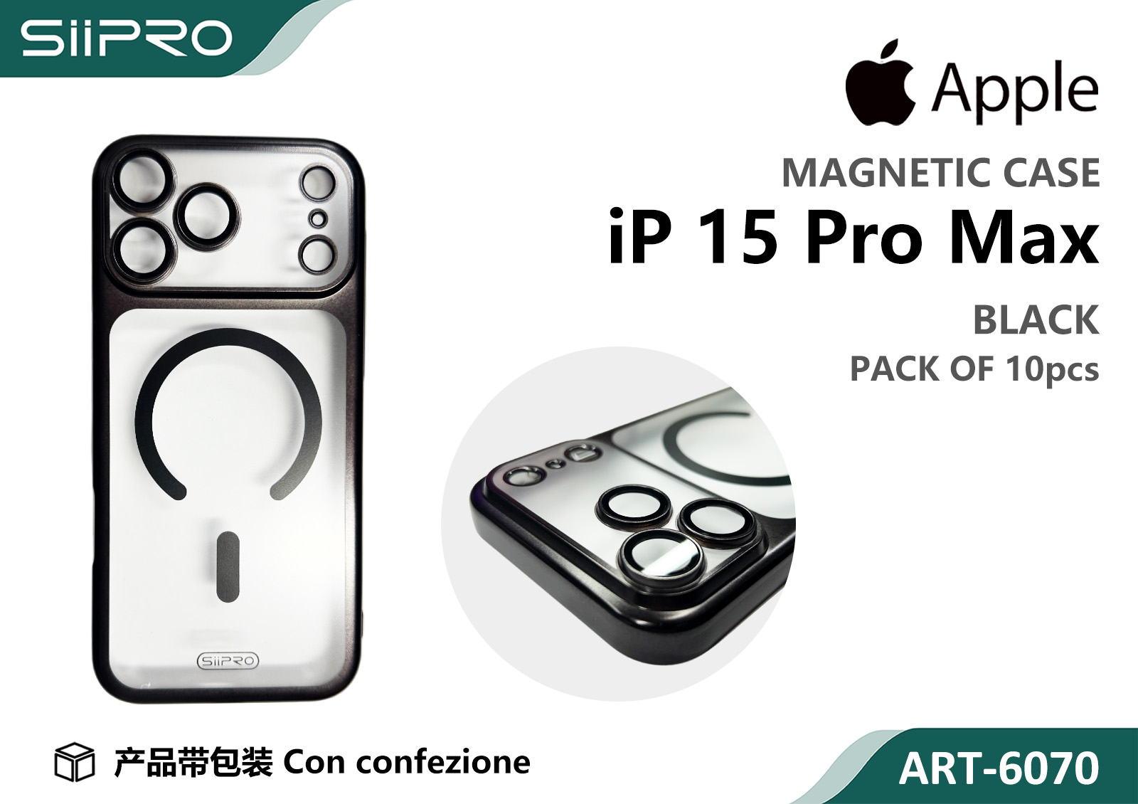 6070-IP15PROMAX-BLACK COVER MAGNETICO IP 15PROMAX - immagine 1