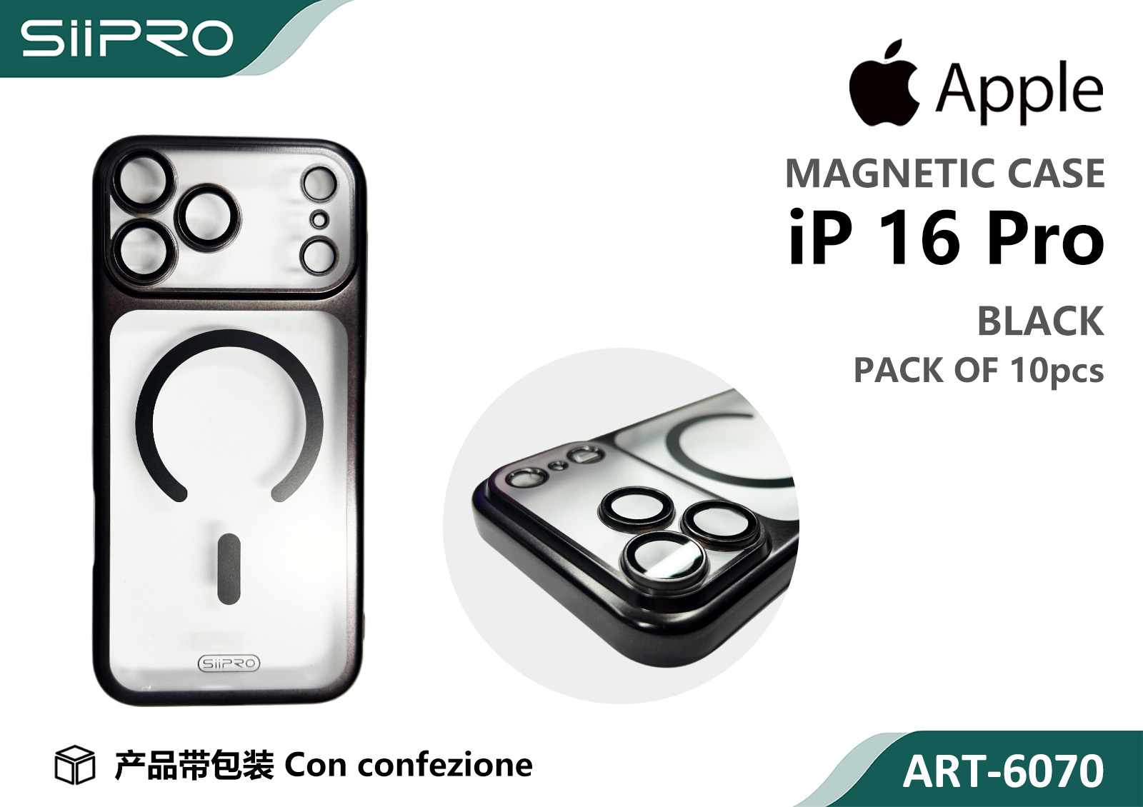 6070-IP16PRO-BLACK COVER MAGNETICO IP 16PRO - immagine 1