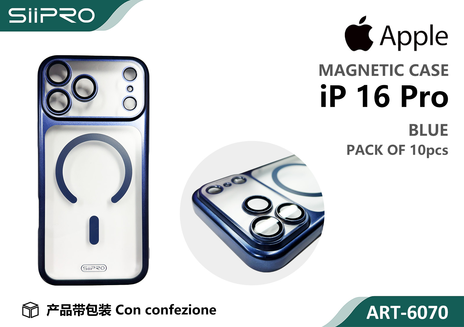 6070-IP16PRO-BLUE COVER MAGNETICO IP 16PRO - immagine 1