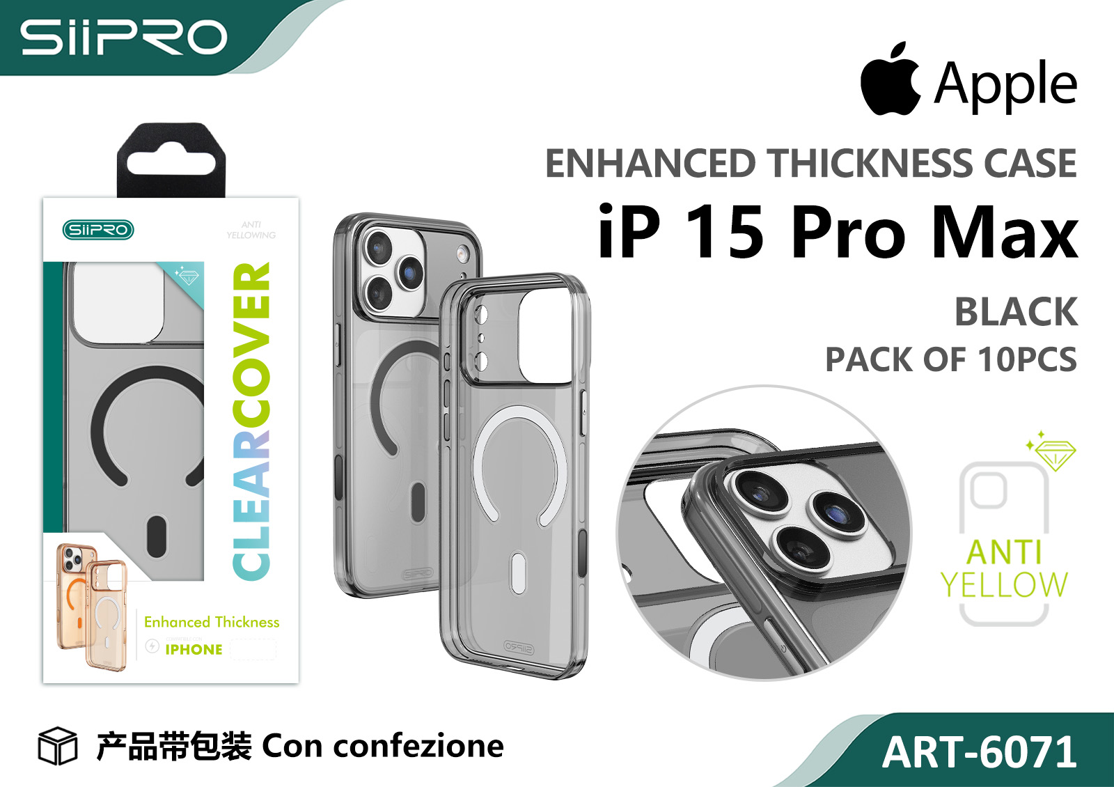 6071-IP15PROMAX-BLACK COVER MAGNETICO PC IP 15PROMAX - immagine 1