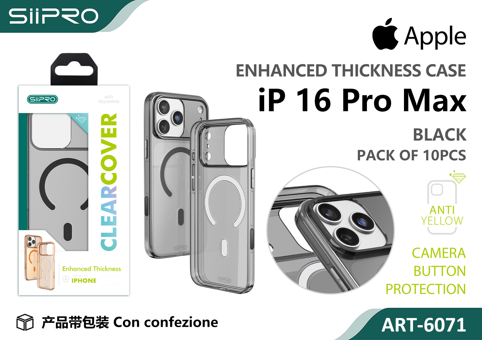 6071-IP16PROMAX-BLACK COVER MAGNETICO PC IP 16PROMAX - immagine 1