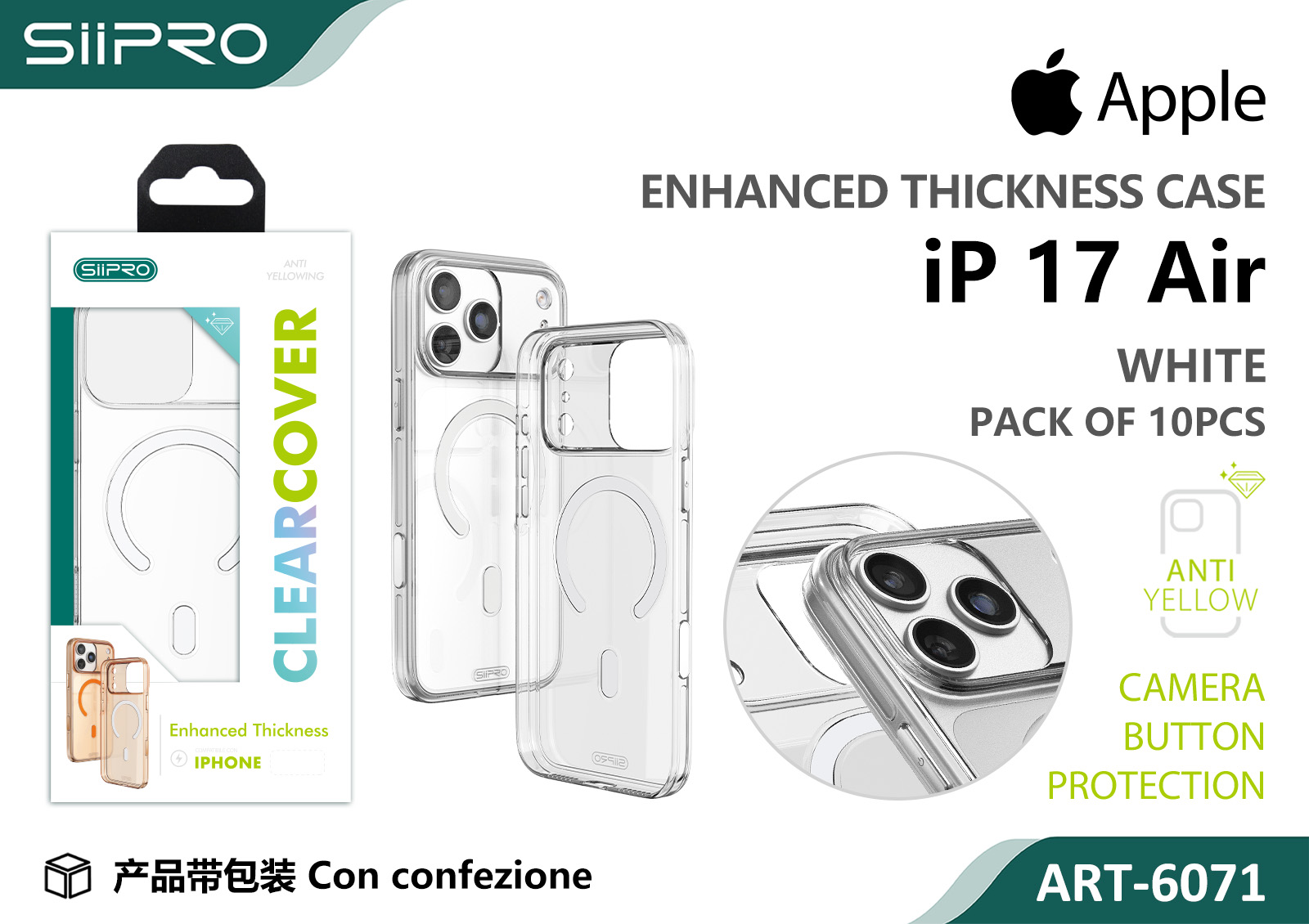 6071-IP17AIR-WHITE COVER MAGNETICO PC IP 17AIR - immagine 1