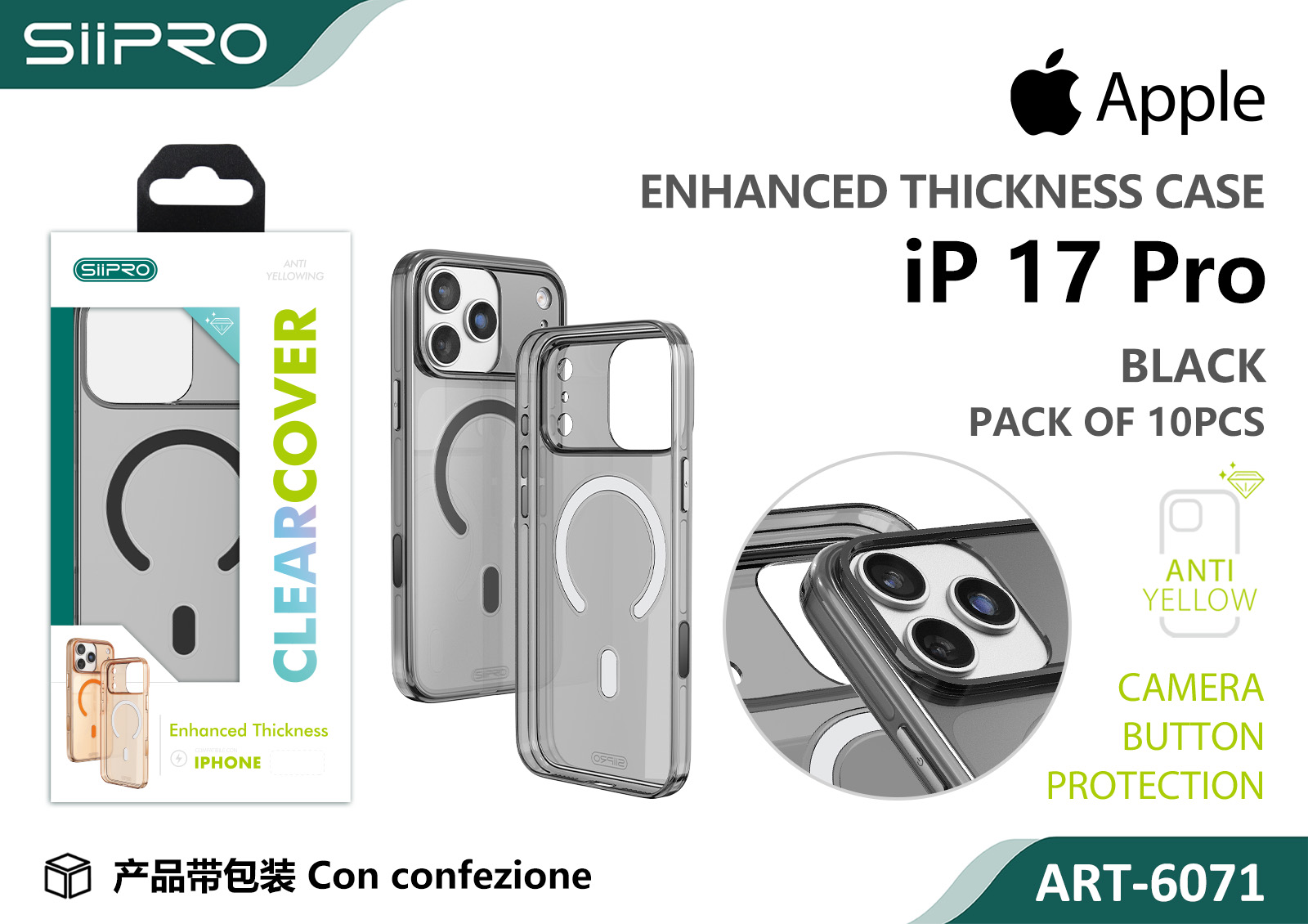 6071-IP17PRO-BLACK COVER MAGNETICO PC IP 17PRO - immagine 1