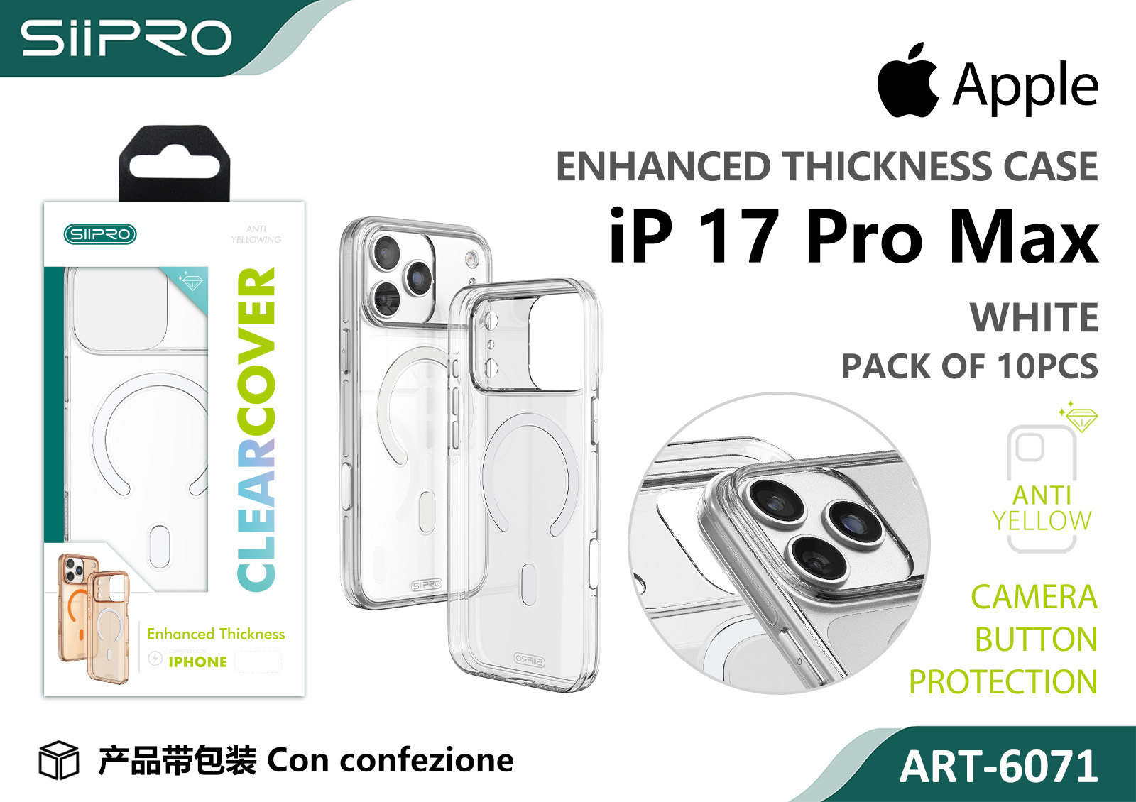 6071-IP17PROMAX-WHITE COVER MAGNETICO PC IP 17PROMAX - immagine 1